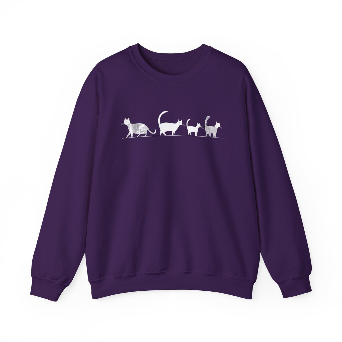 Pull en coton écolo – Chat en file indienne