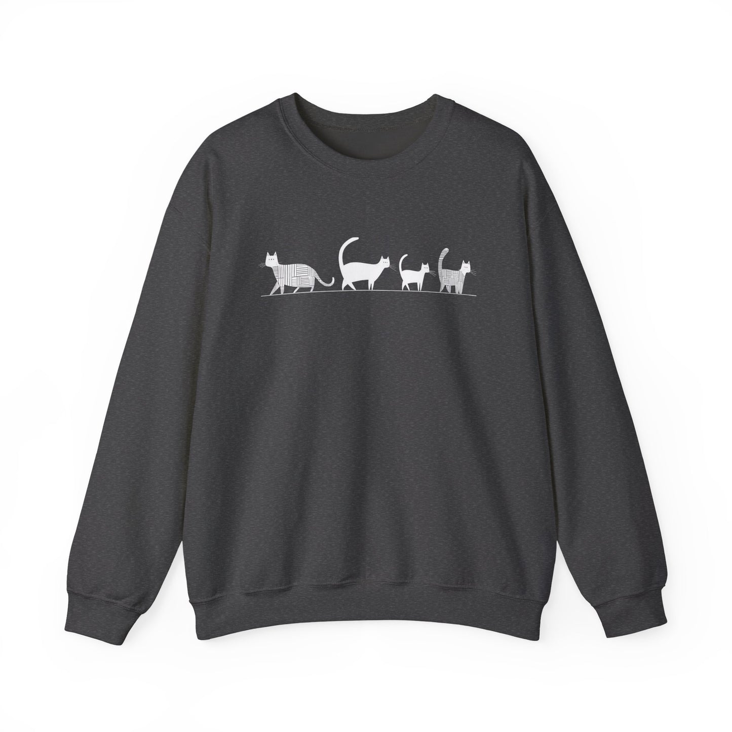 Pull en coton écolo – Chat en file indienne