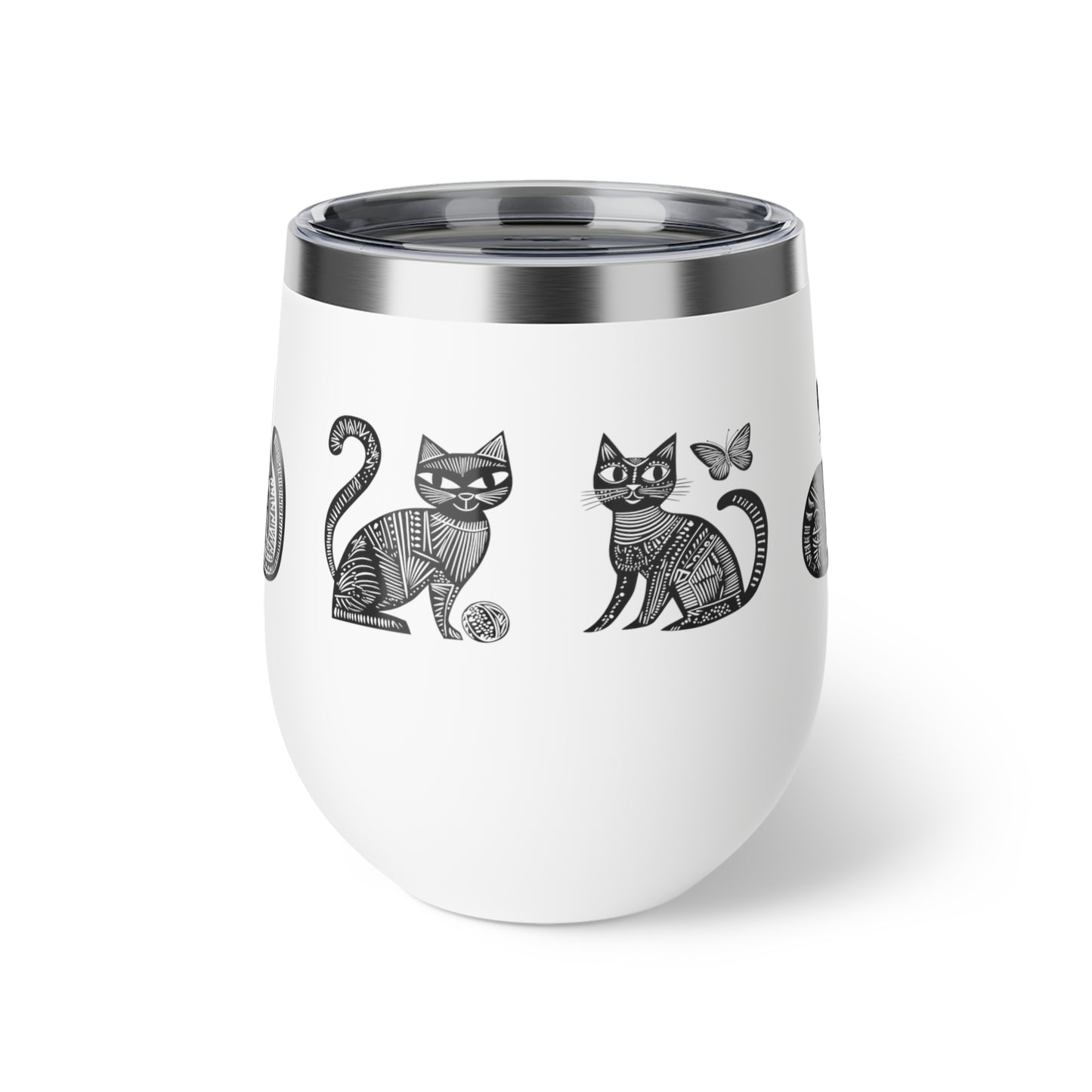 Gobelet en acier inoxydable durable - Motif de chats