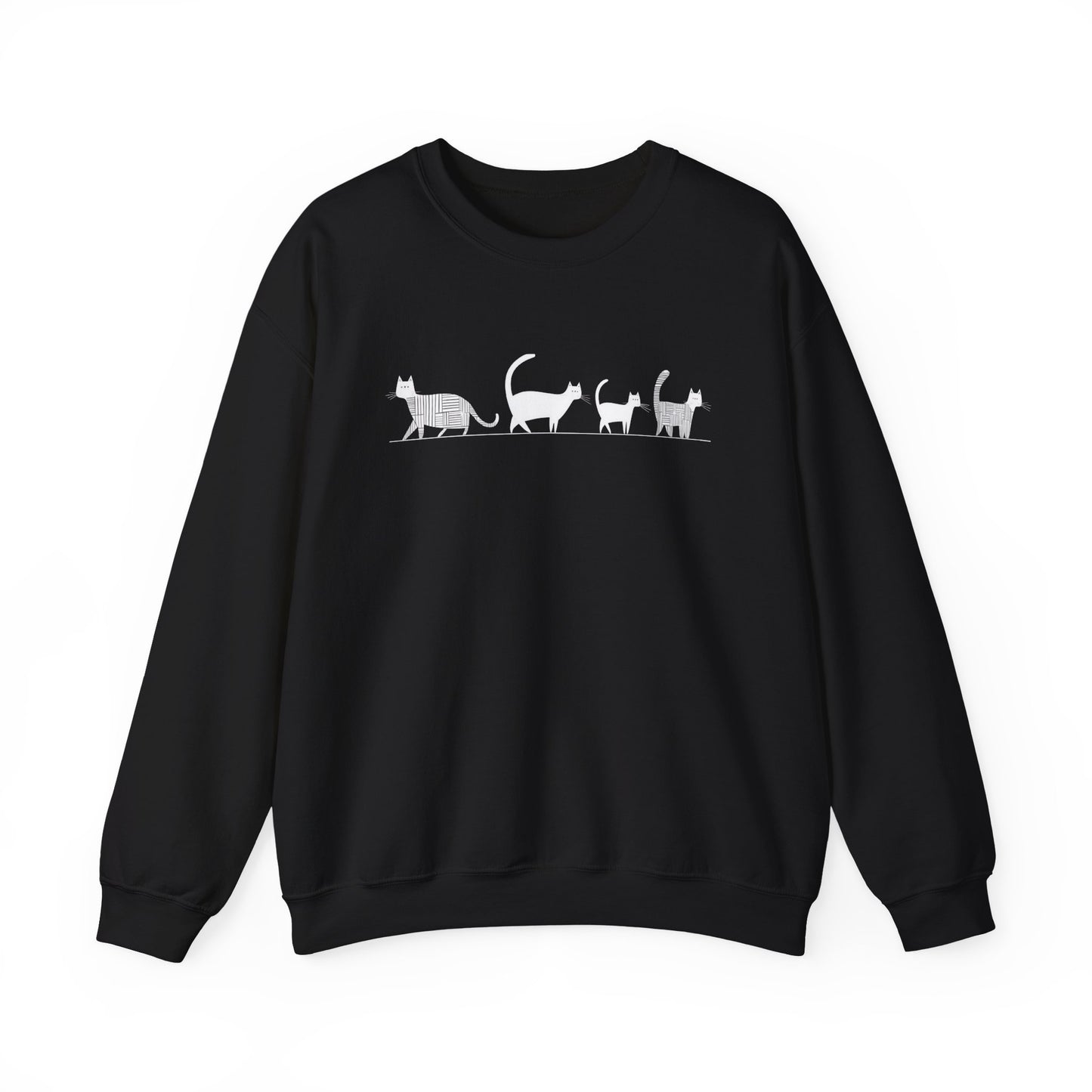 Pull en coton écolo – Chat en file indienne
