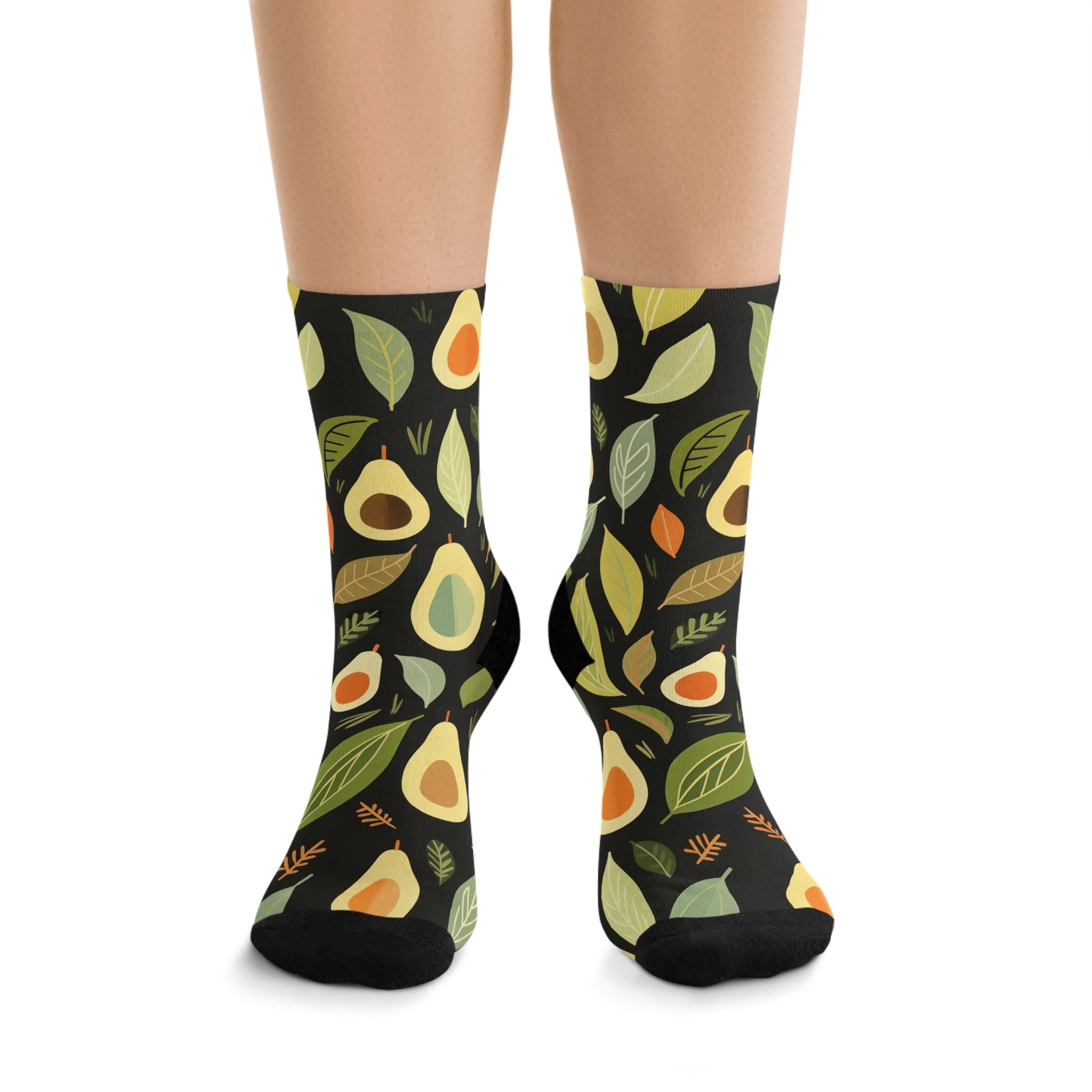 Chaussettes écolo - Motif tropical d'avocats - rose zombie