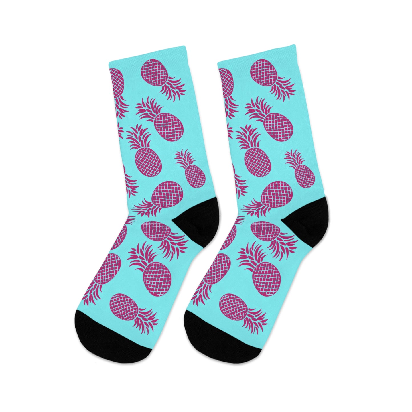 Chaussettes écolo - Motif tropical d'ananas - rose zombie