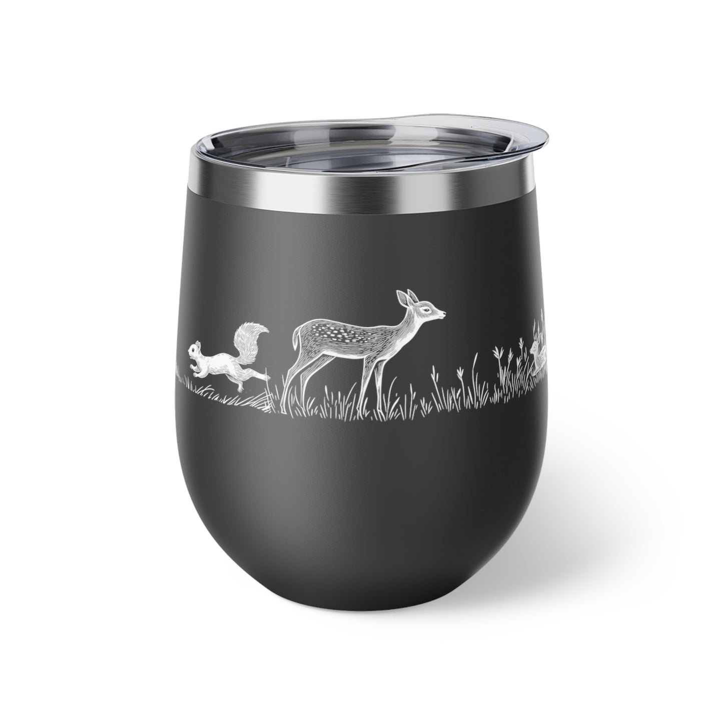 Tasse isotherme de 12 oz en inox - Motif inspiré de la nature
