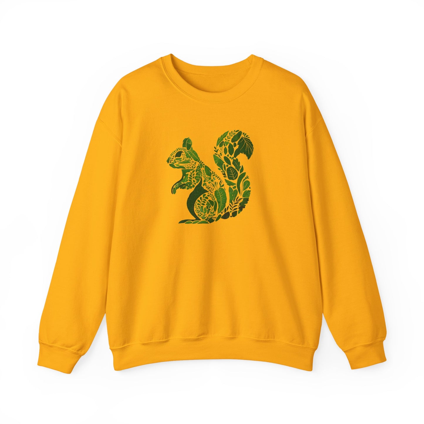 Pull en coton écolo – Feuilles vertes en forme d'écureuil