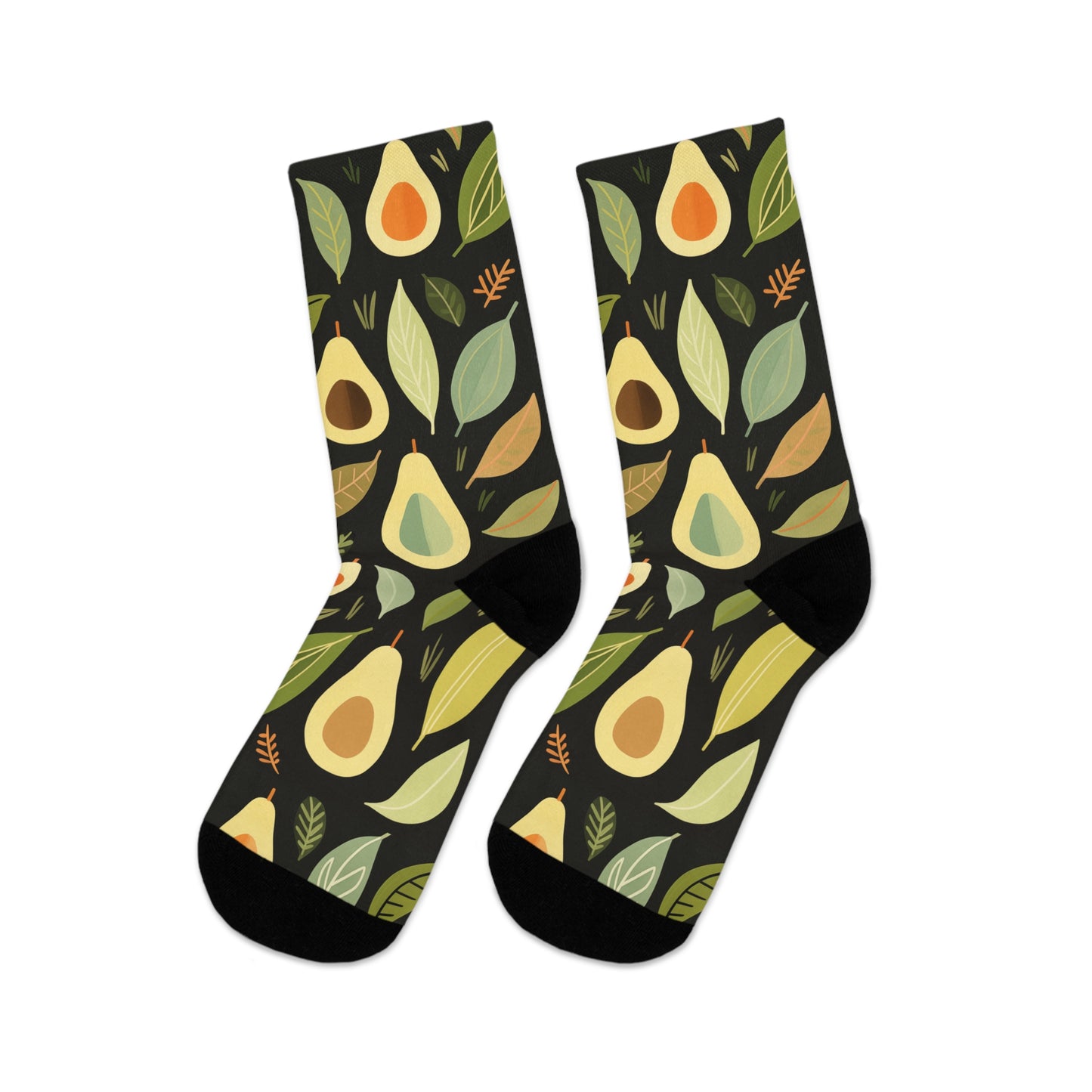 Chaussettes écolo - Motif tropical d'avocats - rose zombie