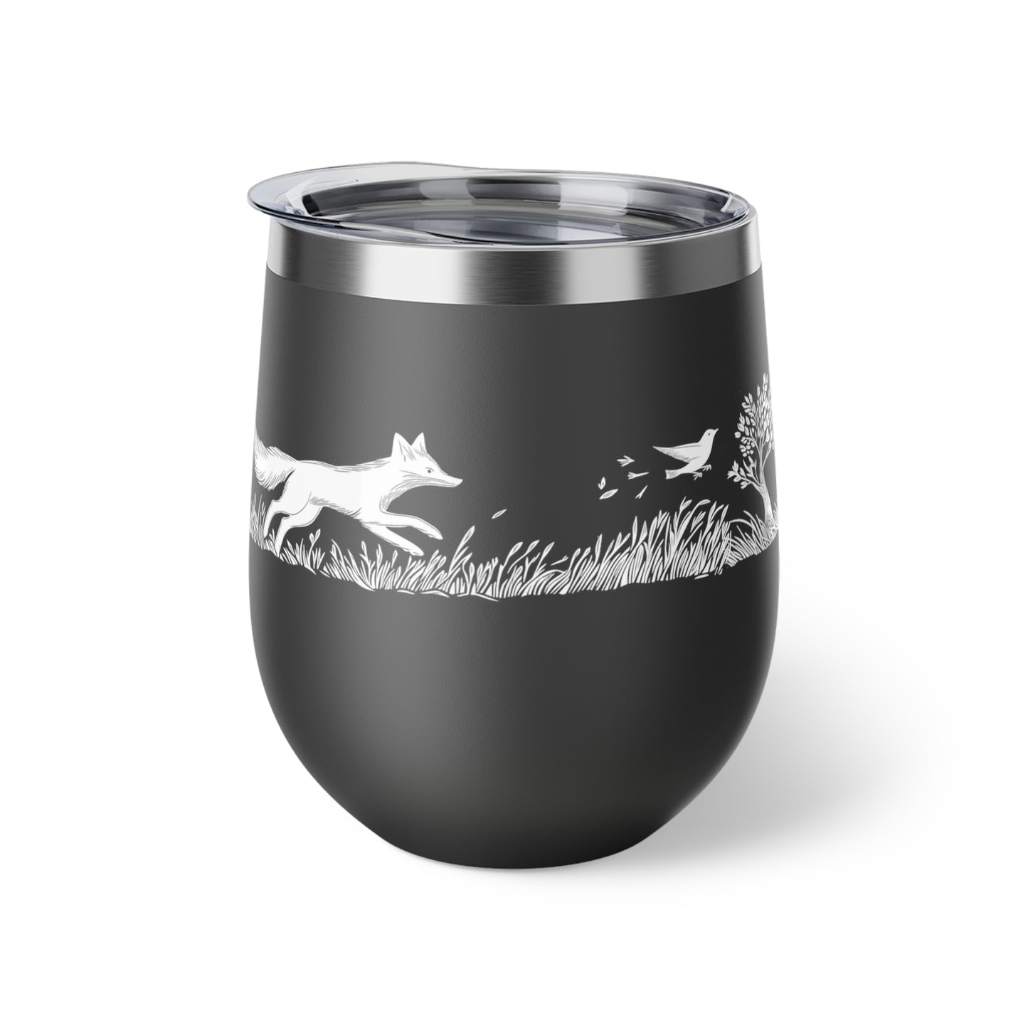 Tasse isotherme de 12 oz en inox - Motif inspiré de la nature