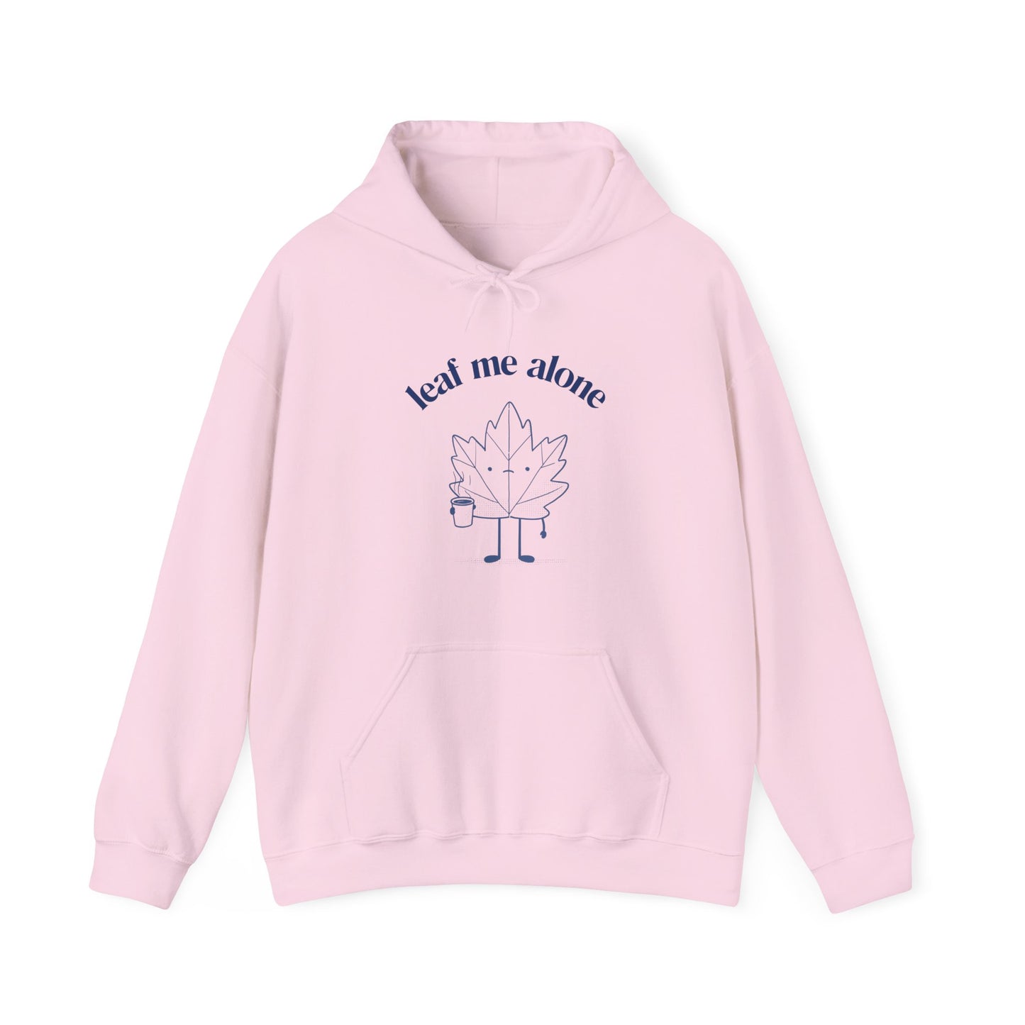 Sweat à capuche en coton durable – Imprimé humoristique d'une feuille d'érable grincheuse
