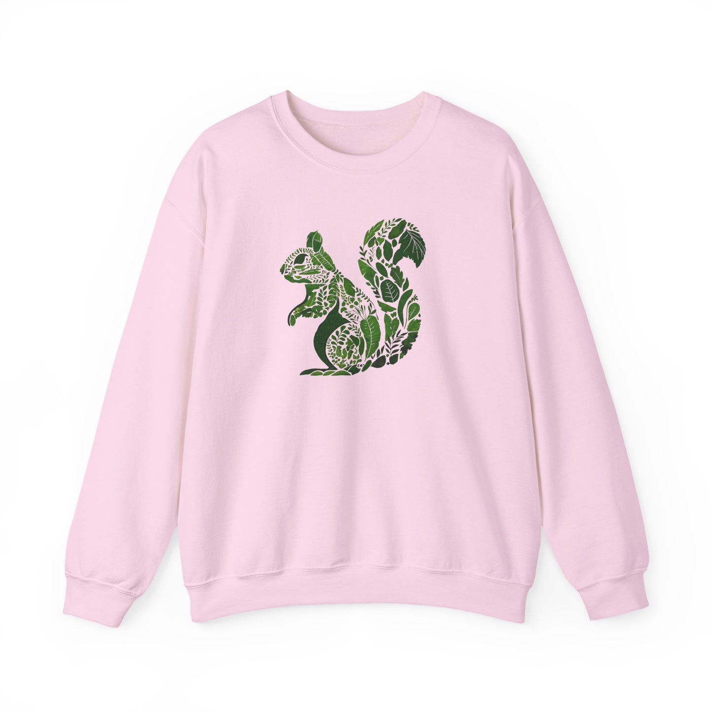 Pull en coton écolo – Feuilles vertes en forme d'écureuil
