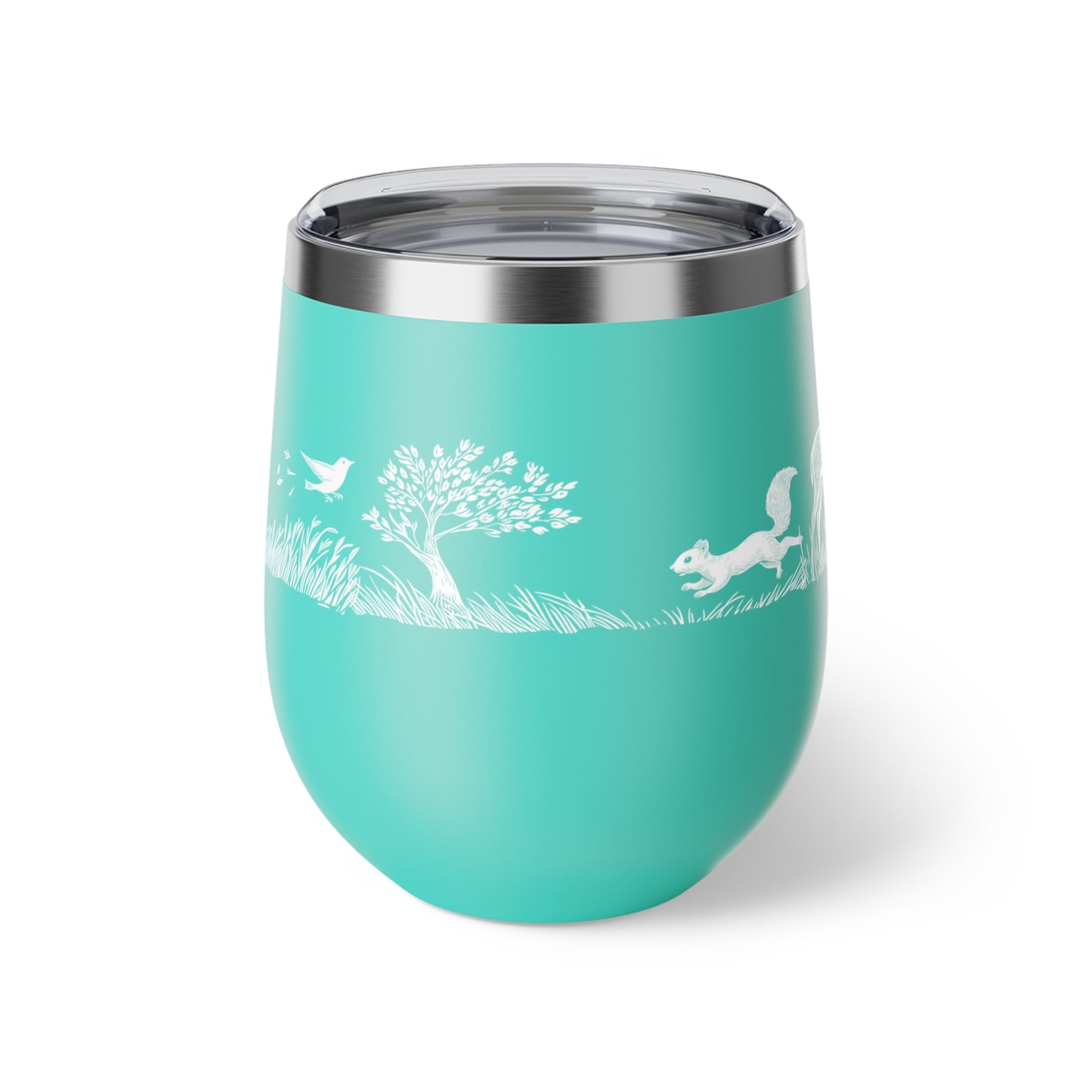 Tasse isotherme de 12 oz en inox - Motif inspiré de la nature