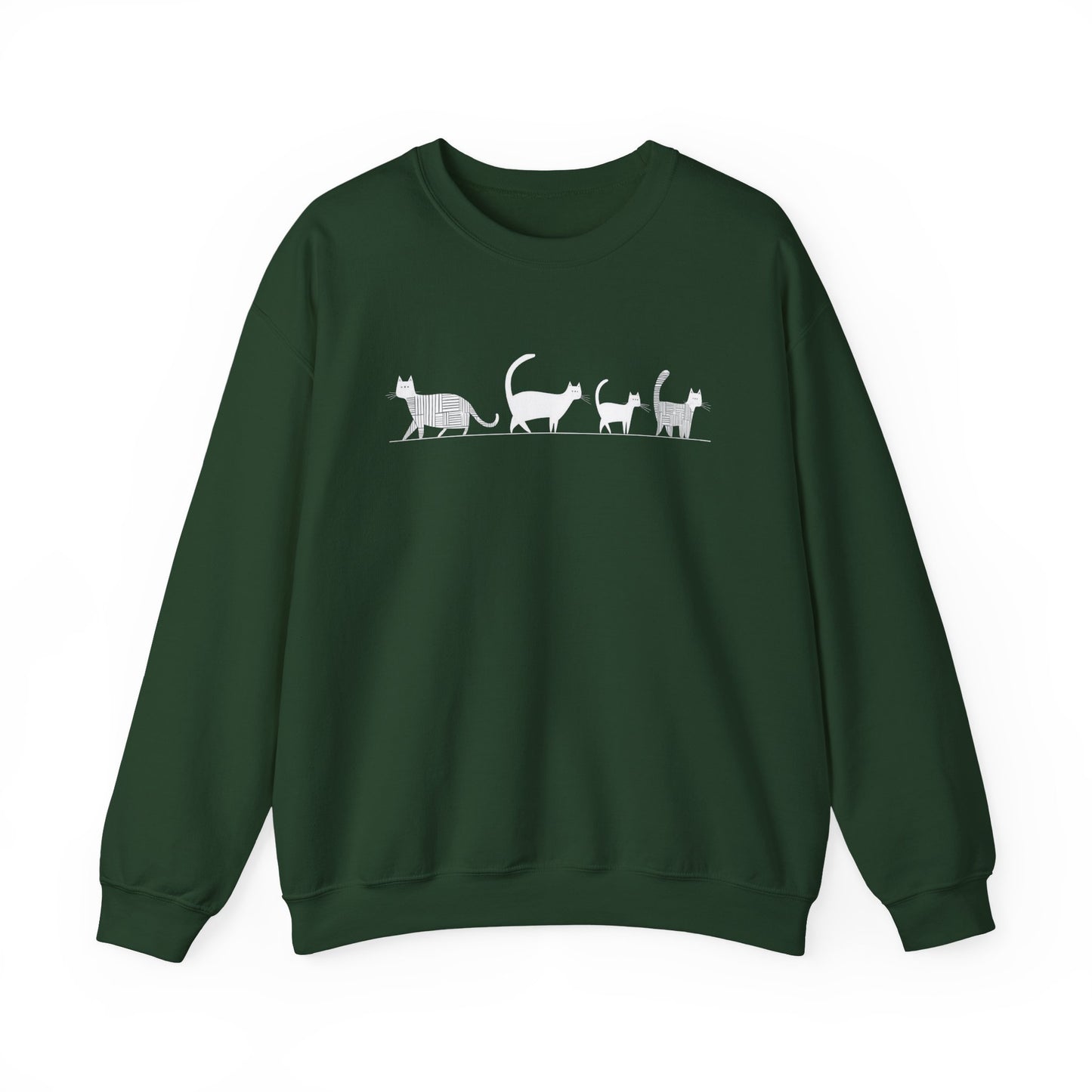 Pull en coton écolo – Chat en file indienne