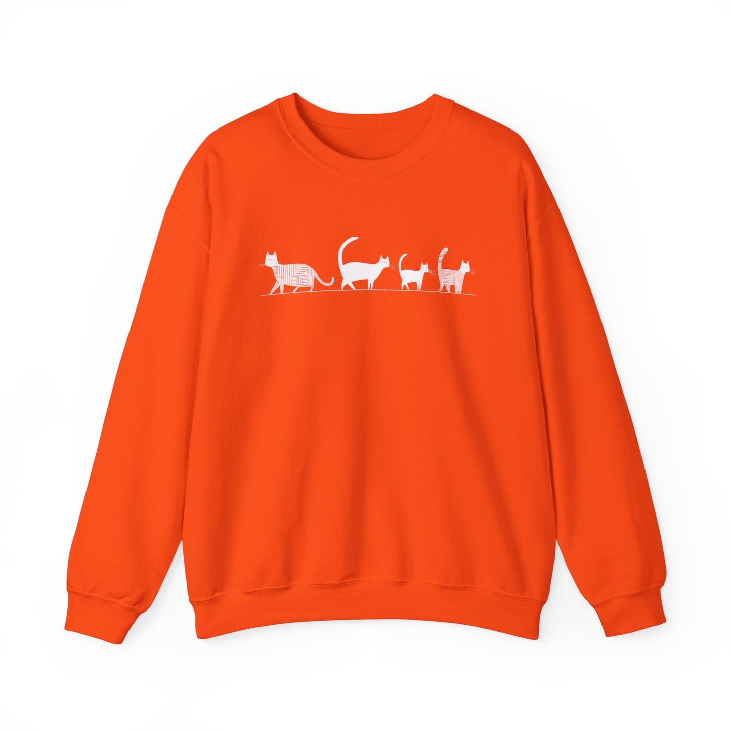 Pull en coton écolo – Chat en file indienne