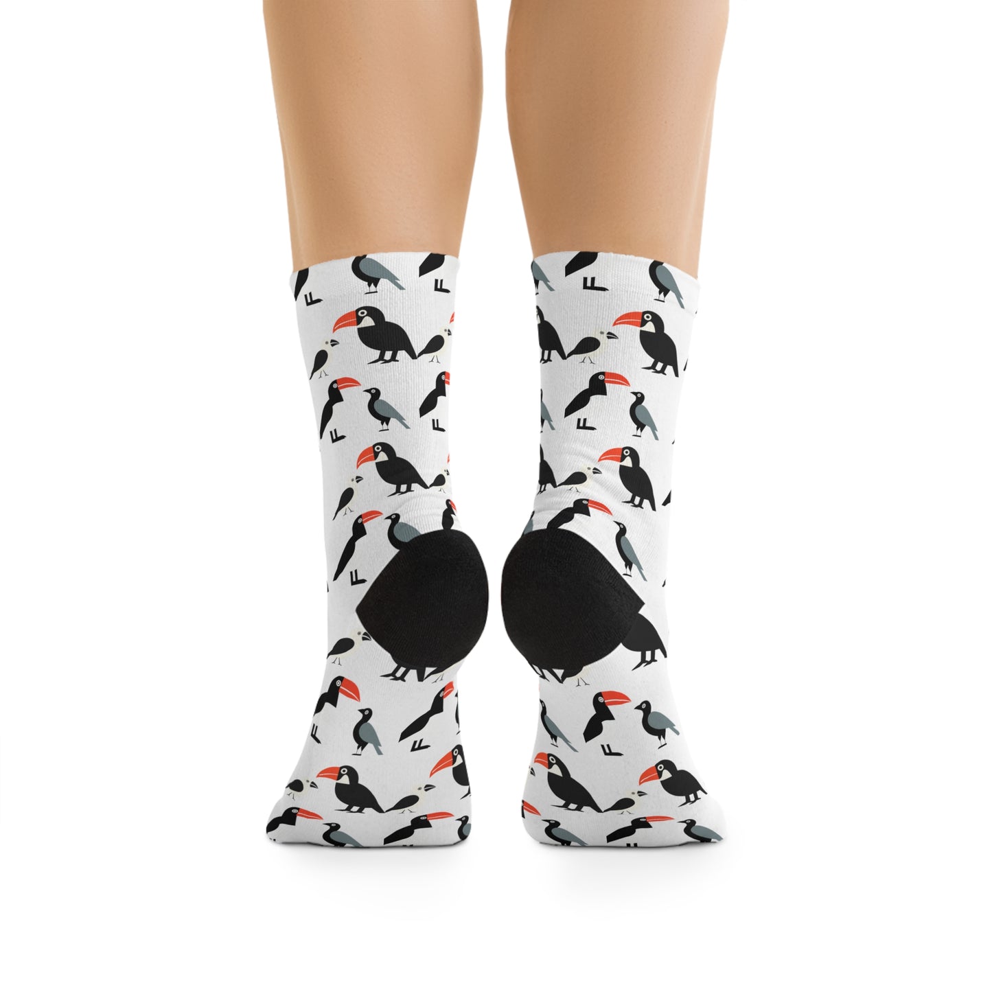 Chaussettes écolo - Motif d'oiseaux tropicaux - rose zombie