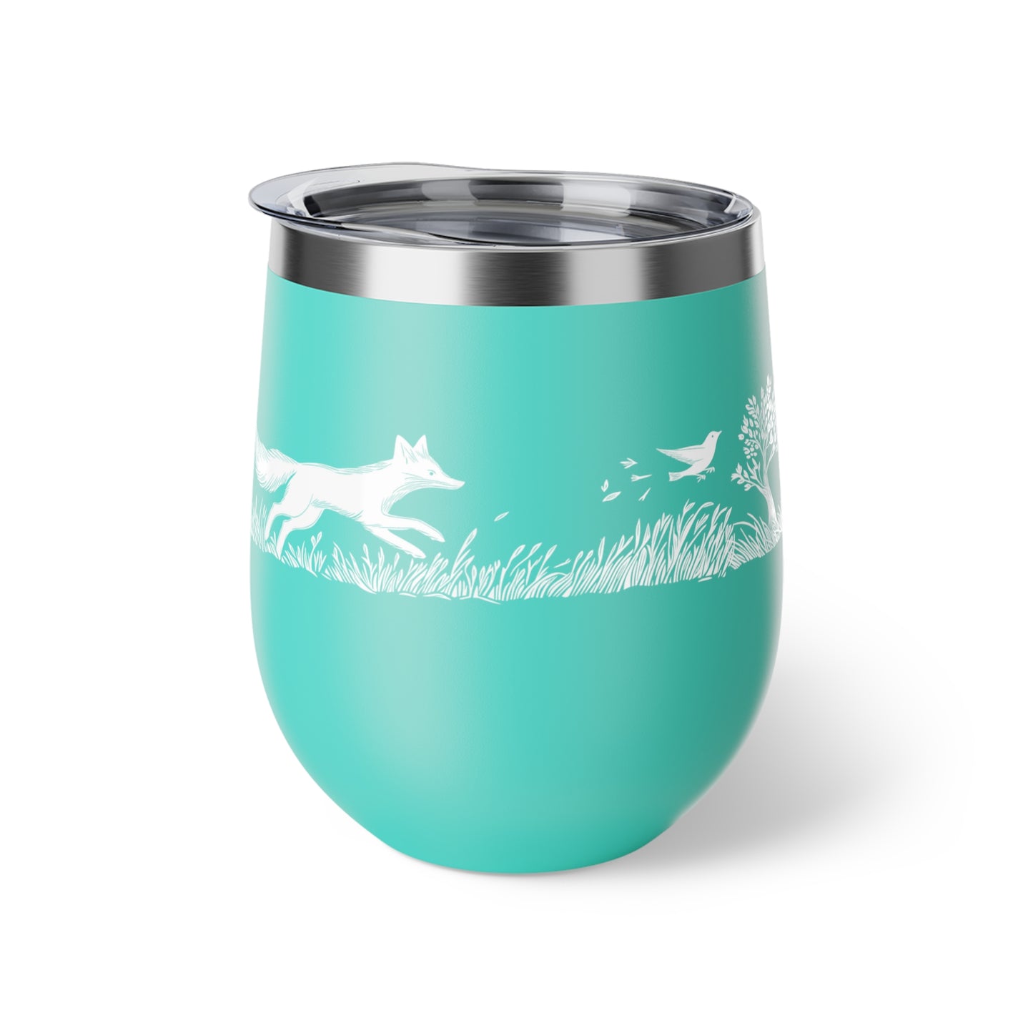 Tasse isotherme de 12 oz en inox - Motif inspiré de la nature