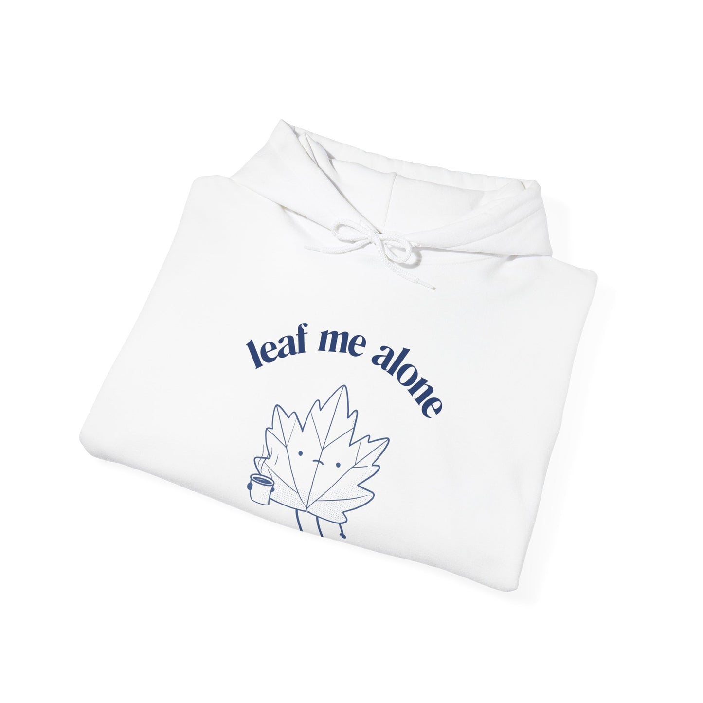 Sweat à capuche en coton durable – Imprimé humoristique d'une feuille d'érable grincheuse