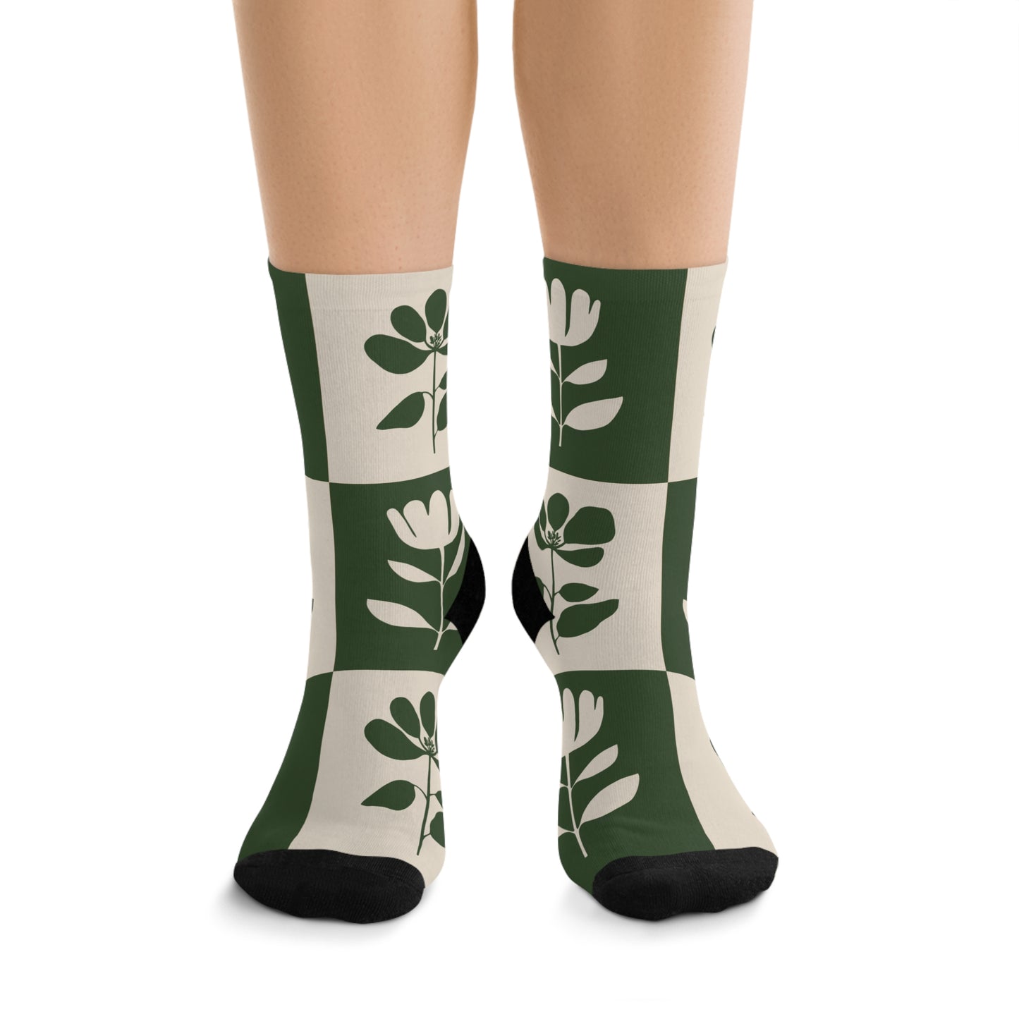 Chaussettes écolo - Motif floral - rose zombie