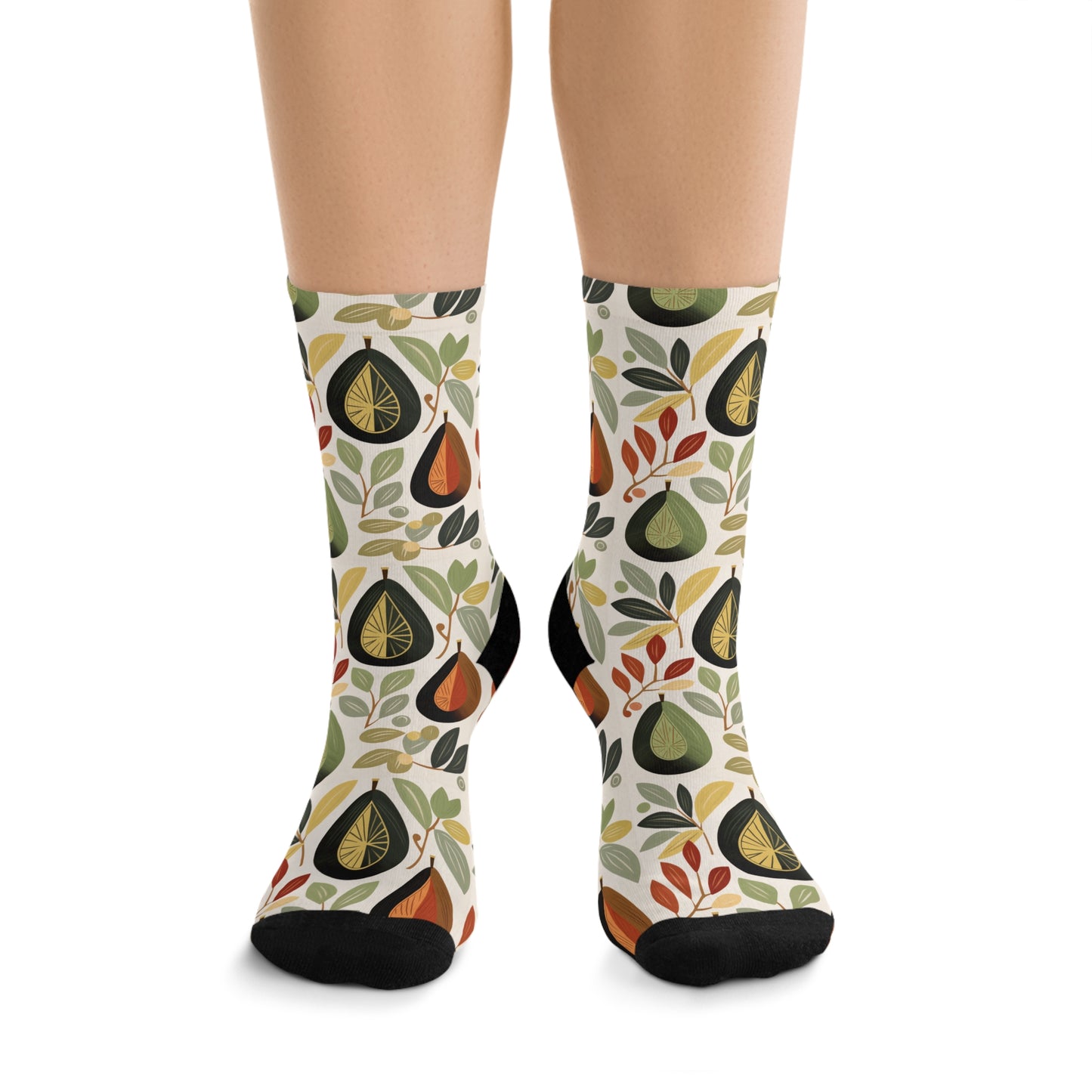 Chaussettes écolo - Motif tropical abstrait - rose zombie
