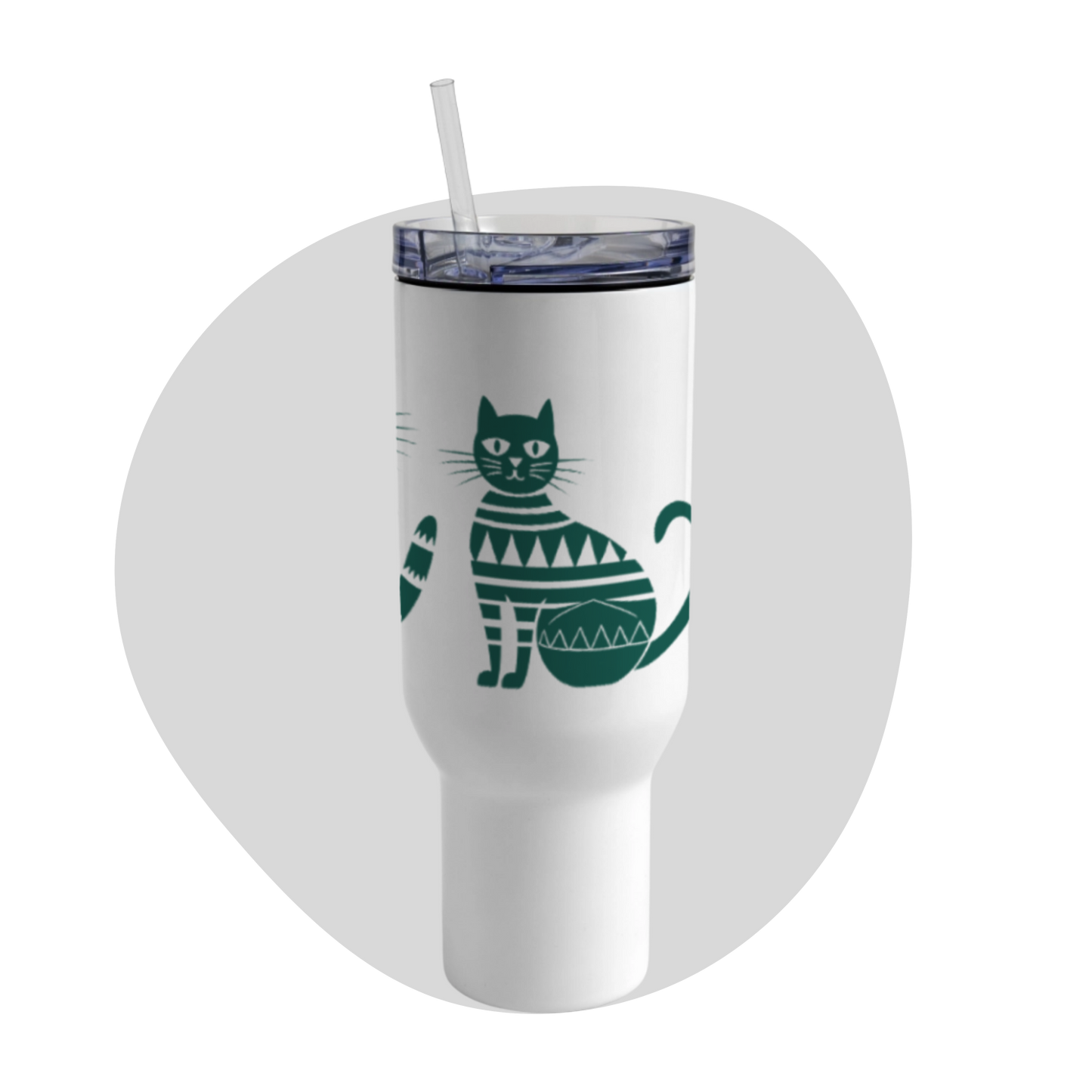 Gobelet de voyage 40 oz Kobe - Motif de chats - rose zombie