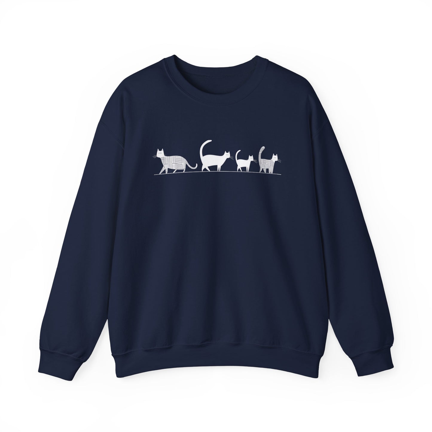 Pull en coton écolo – Chat en file indienne