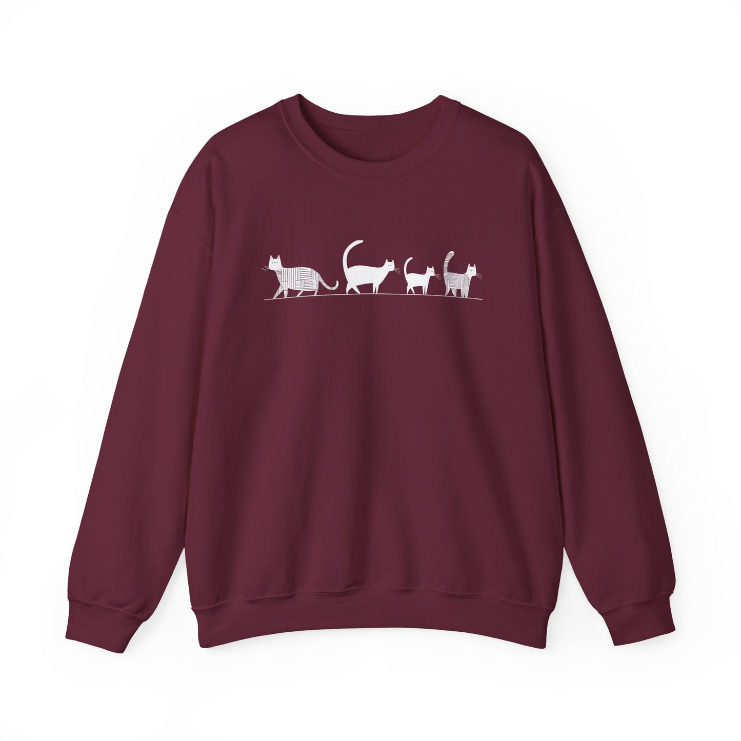 Pull en coton écolo – Chat en file indienne