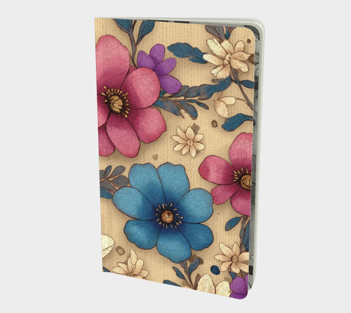 Carnet écoresponsable – Petit – Design floral coloré