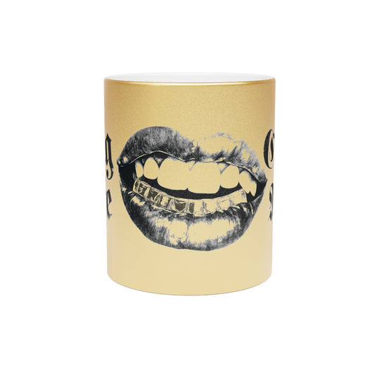 Tasse en céramique Mug Life - Finition métallique glamour - rose zombie