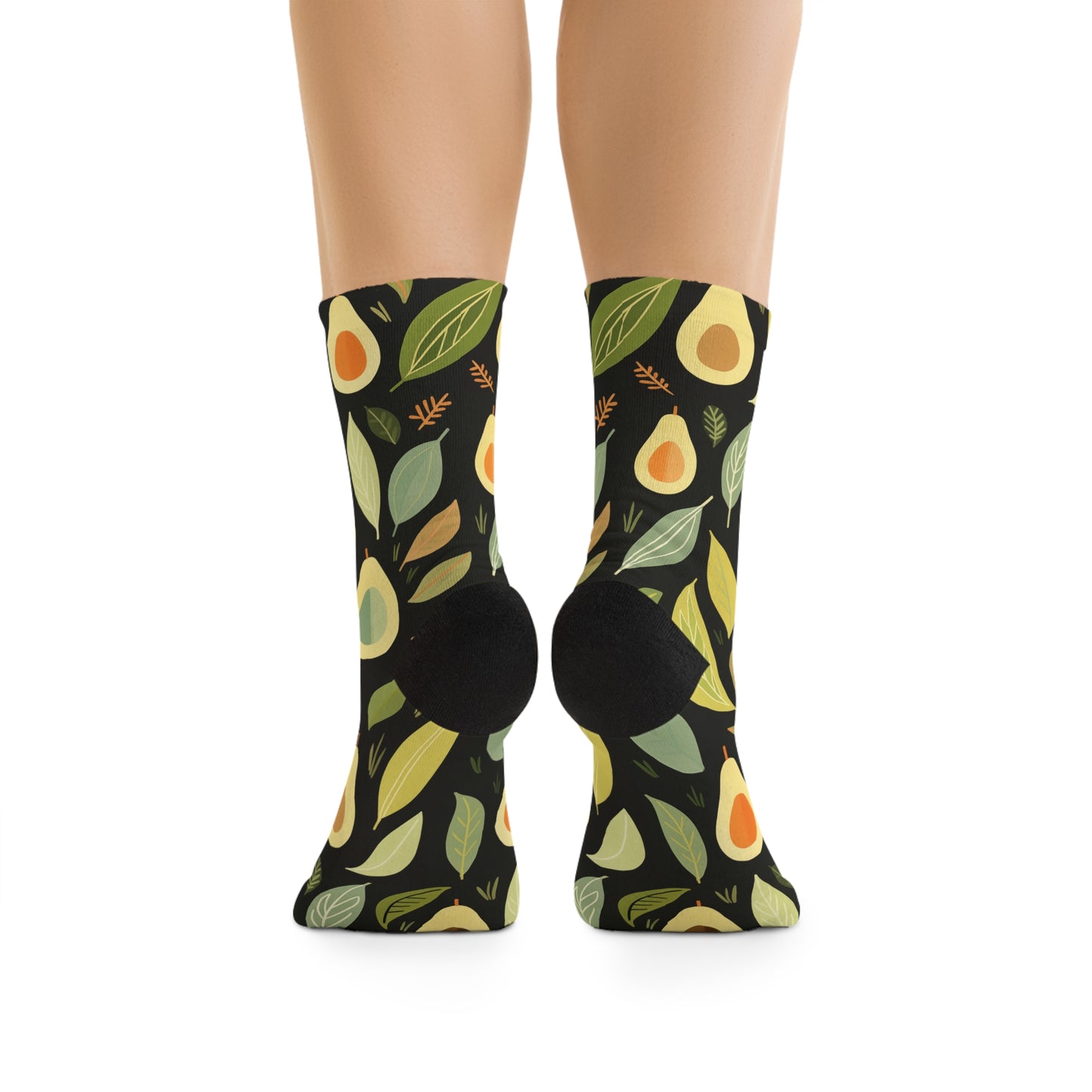 Chaussettes écolo - Motif tropical d'avocats - rose zombie