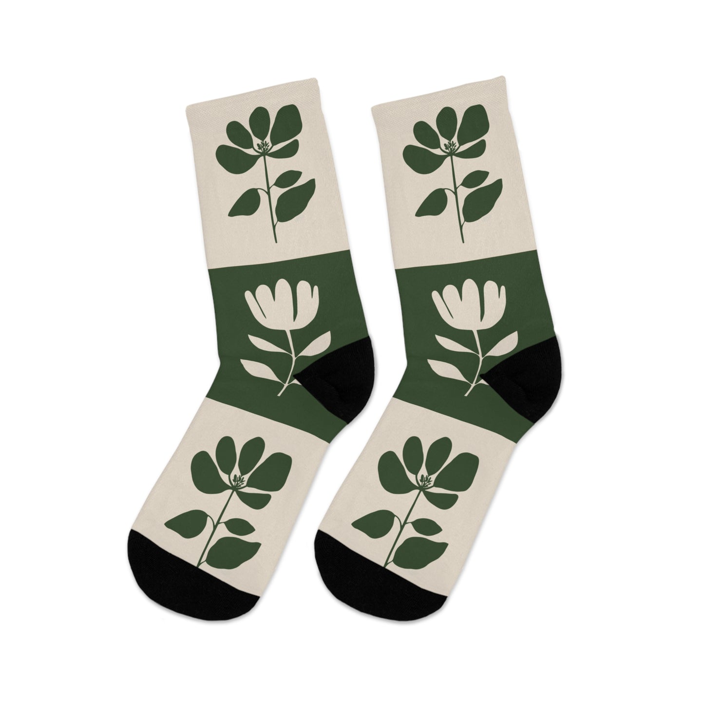 Chaussettes écolo - Motif floral - rose zombie