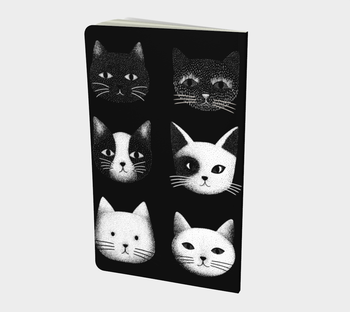 Carnet écoresponsable – Petit – Design chats noir et blanc