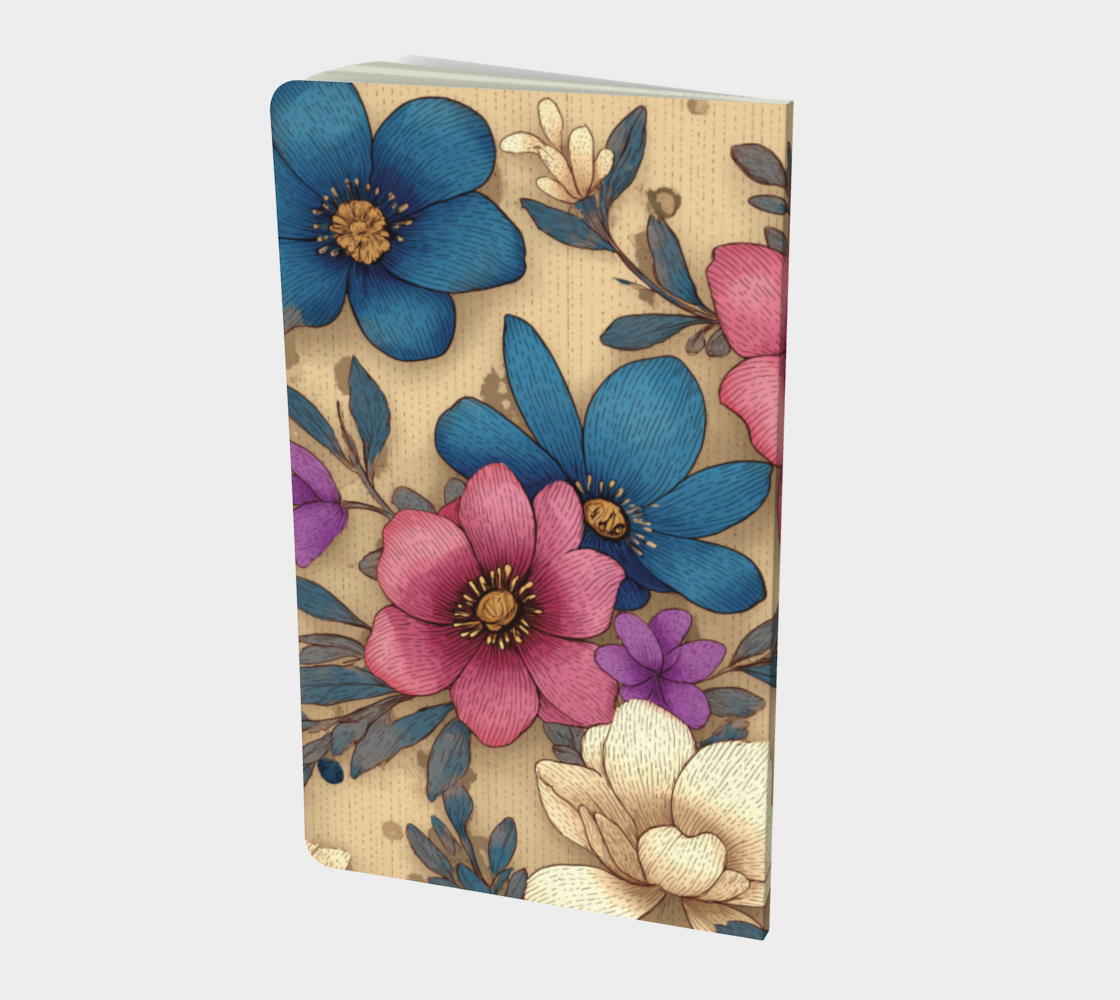 Carnet écoresponsable – Petit – Design floral coloré