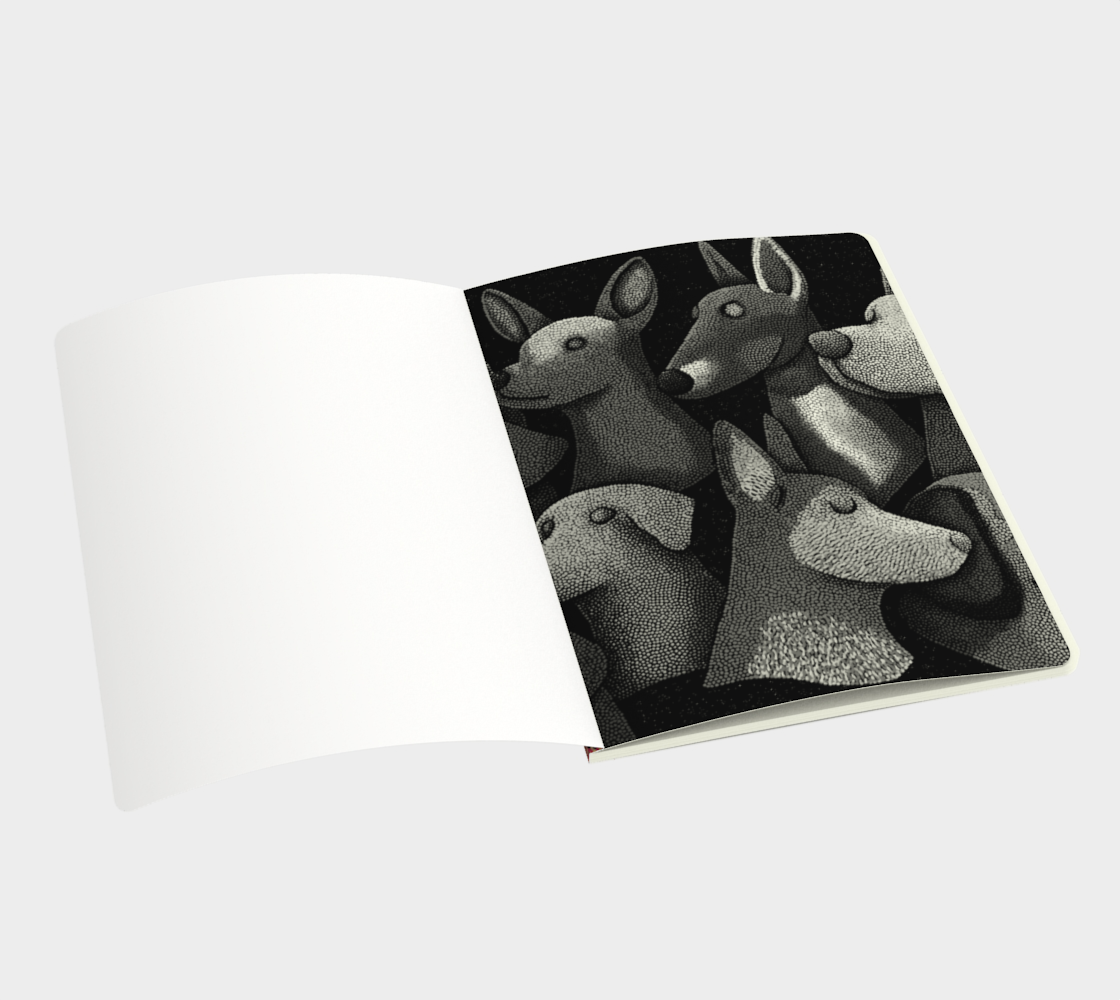 Carnet écoresponsable – Grand – Design chiens colorés