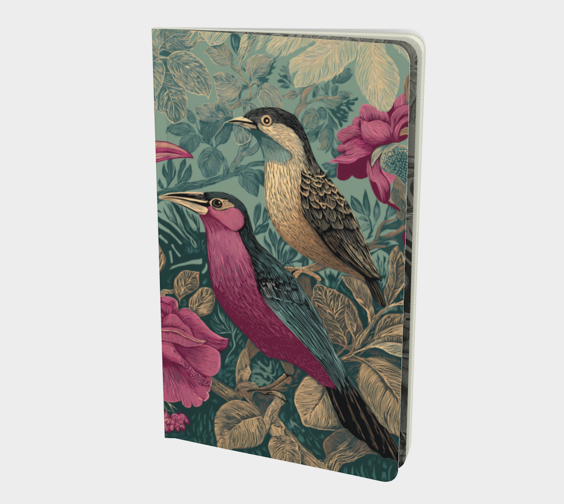 Carnet écoresponsable – Petit – Design oiseaux exotiques