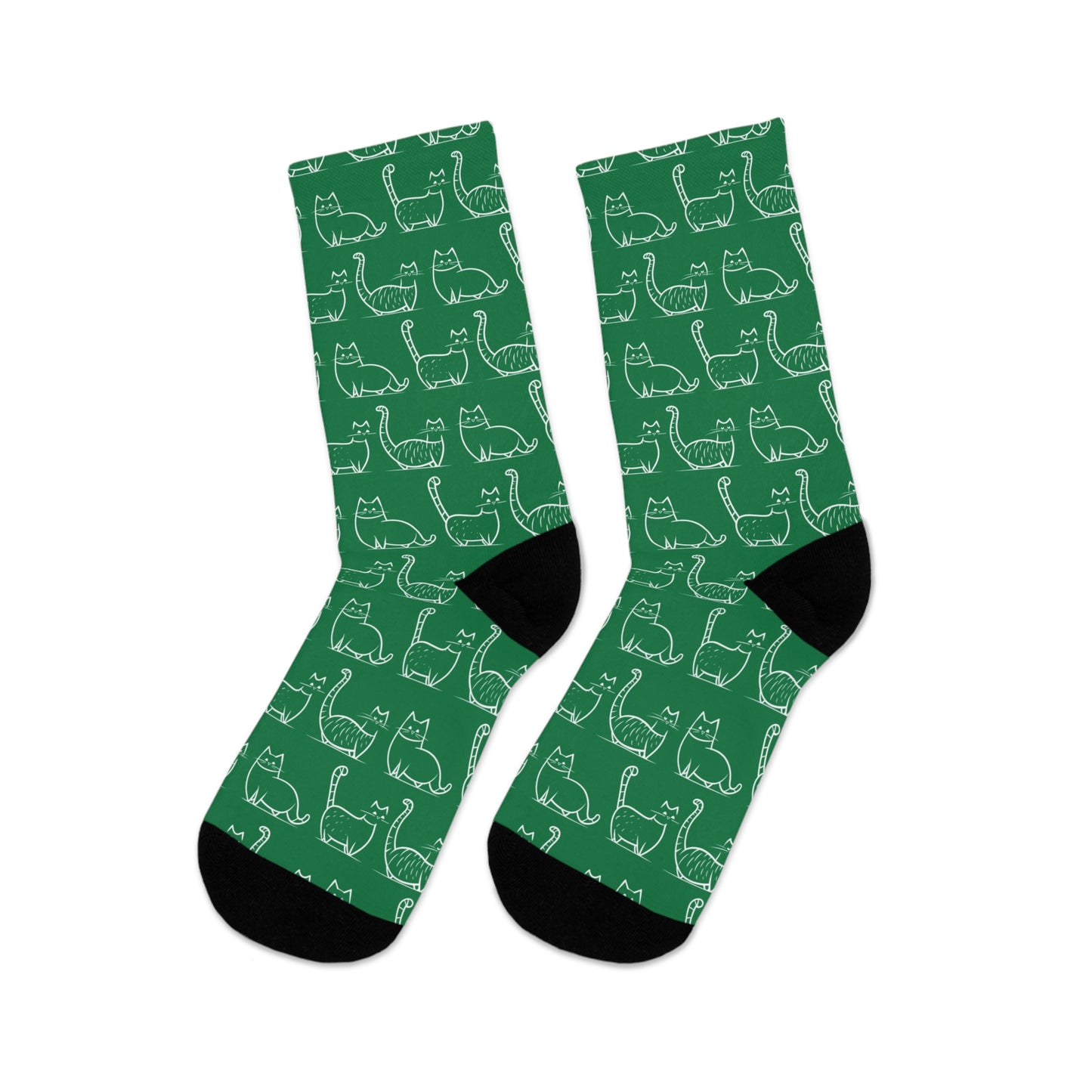Chaussettes écolo - Motif de chats - rose zombie