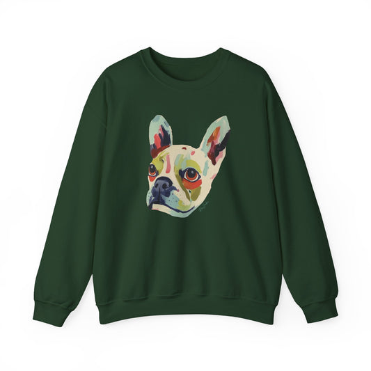 Pull en coton durable – Bouledogue français coloré