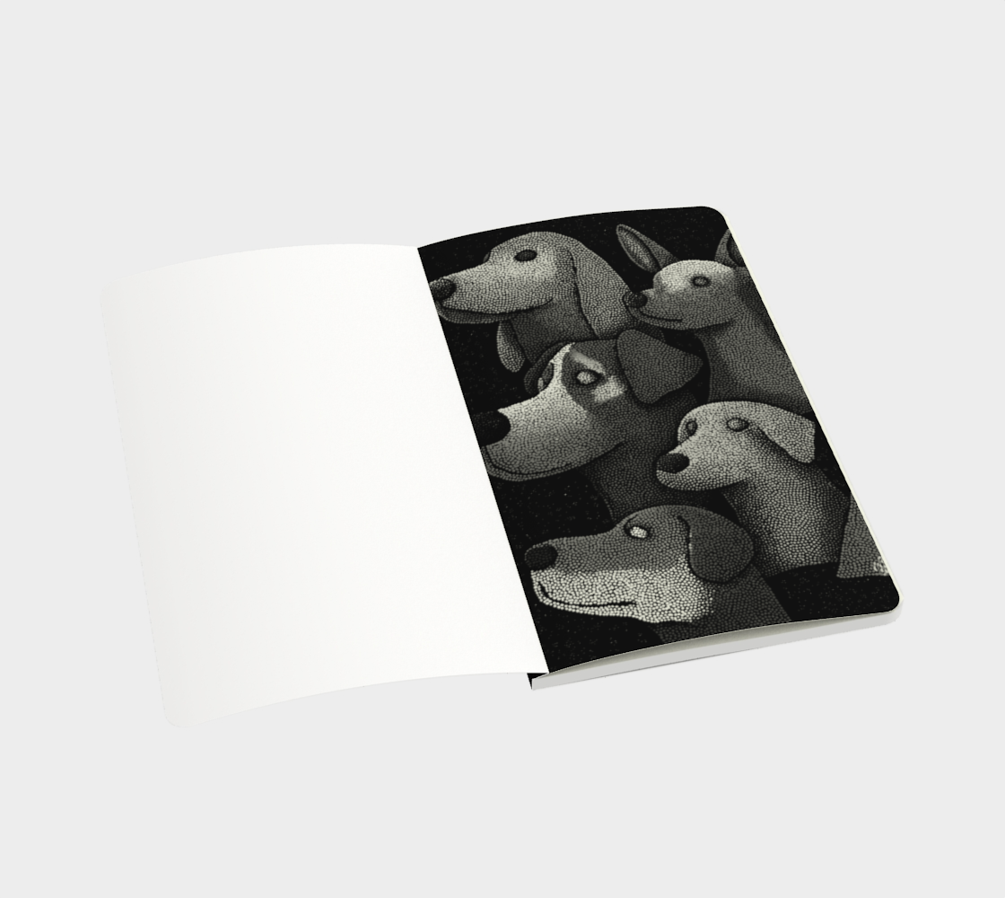 Carnet écoresponsable – Petit – Design chiens colorés