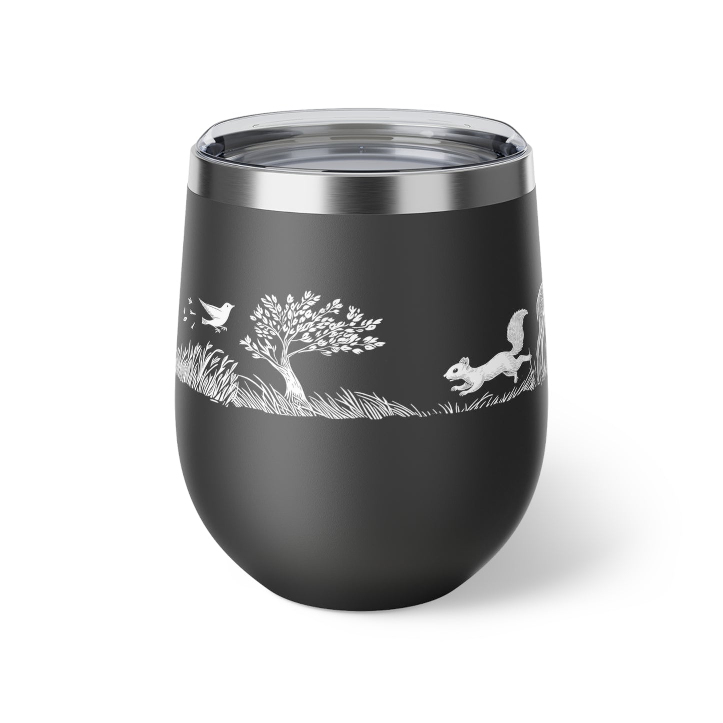 Tasse isotherme de 12 oz en inox - Motif inspiré de la nature