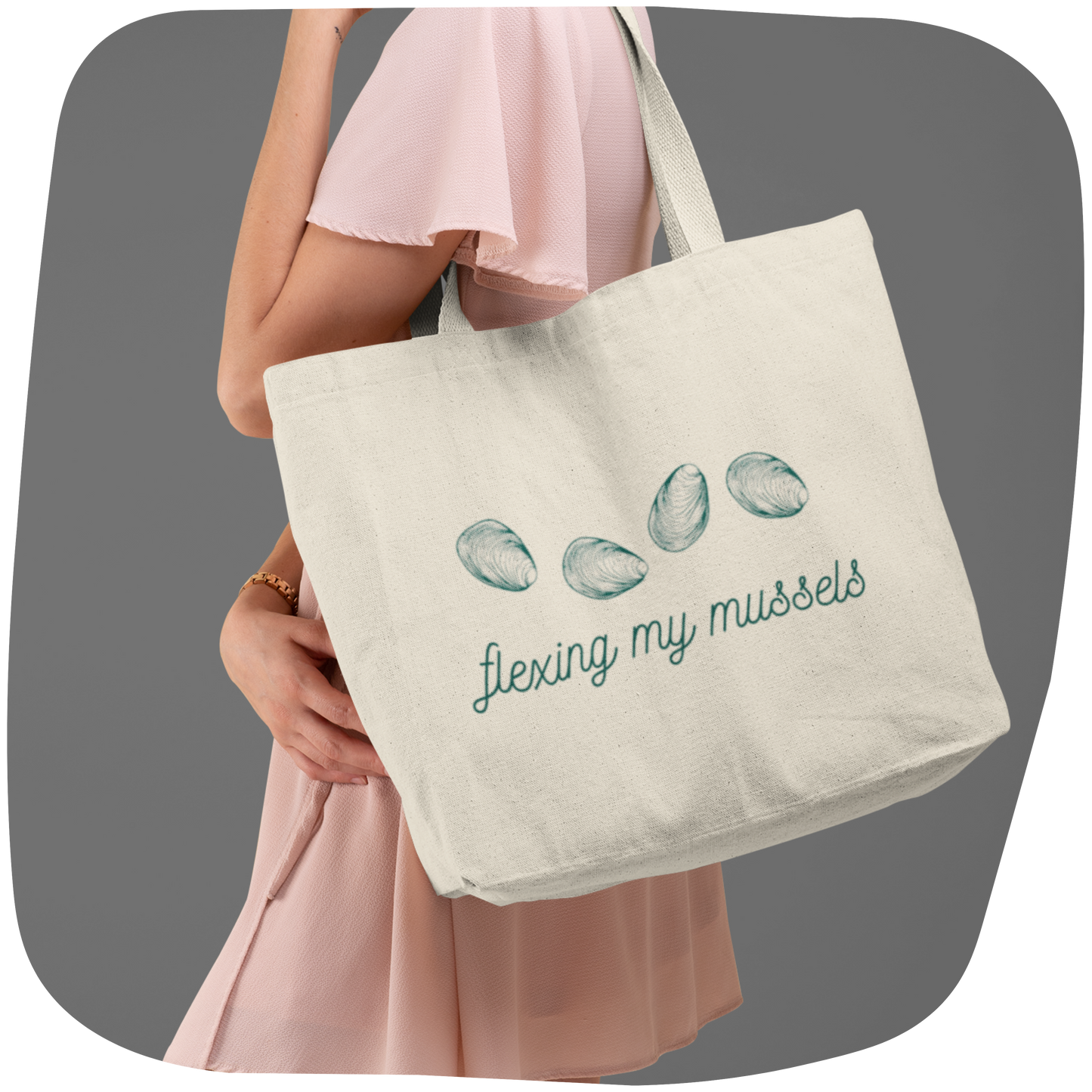 Grand tote bag bio - rose zombie