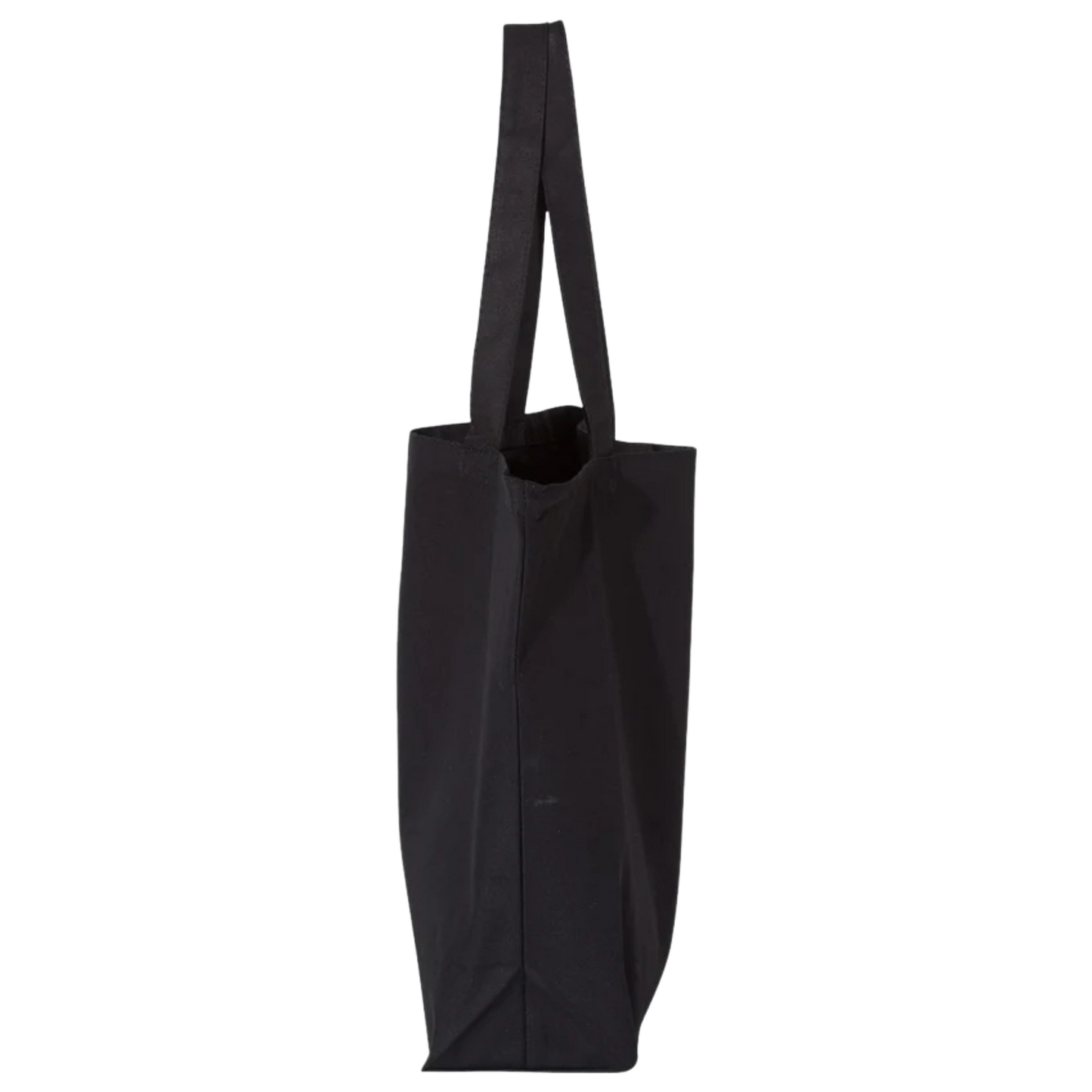 Sac en coton écolo noir - Motif floral - rose zombie