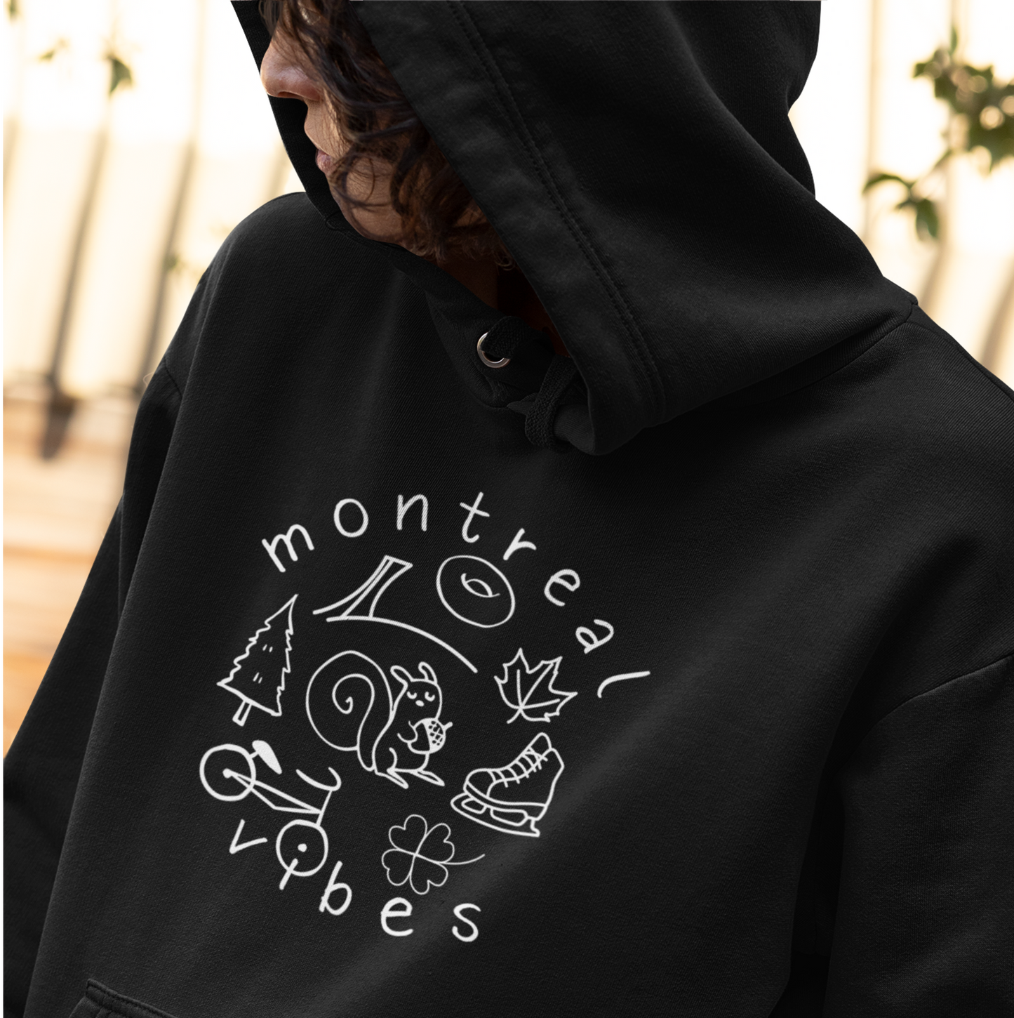 Sweat à capuche - Thématique Montréal - Épaisseur moyenne