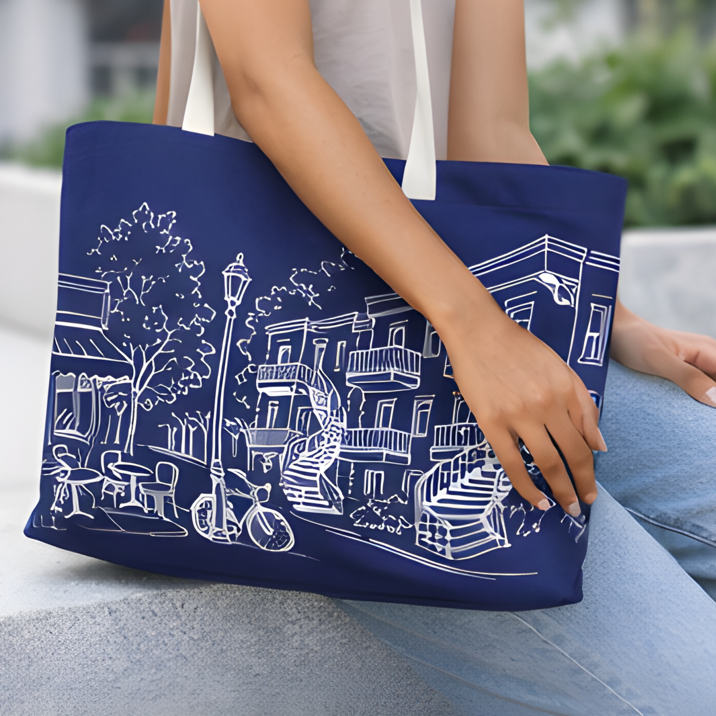 Large tote bag – Plateau Mont-Royal neighbourhood