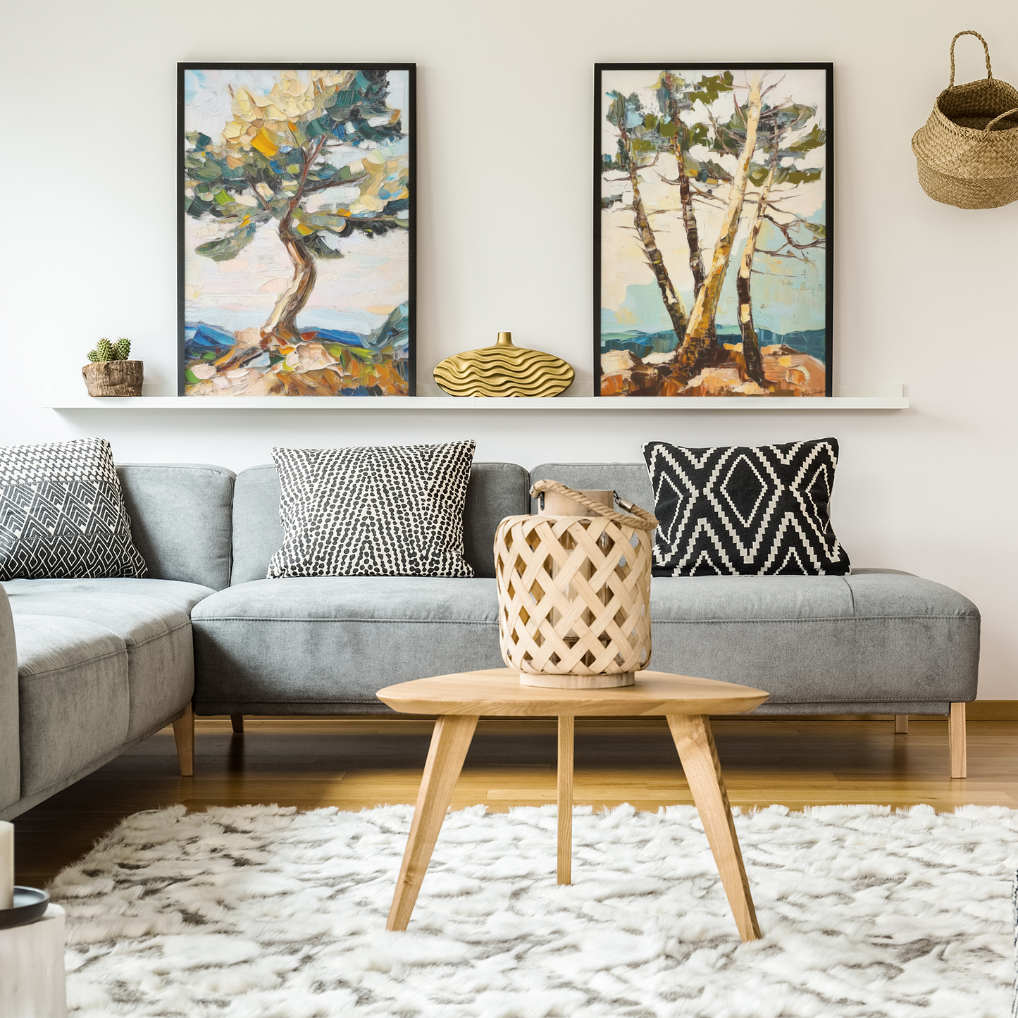 Poster imprimé d'un paysage en style impressioniste