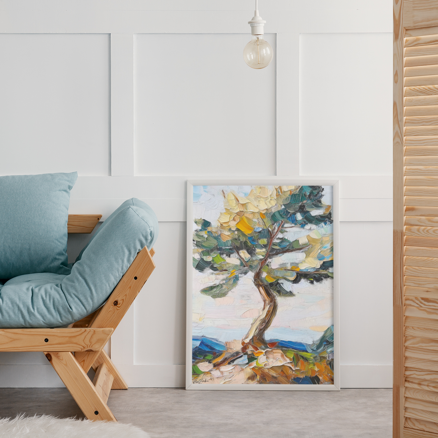 Poster imprimé d'un paysage en style impressioniste