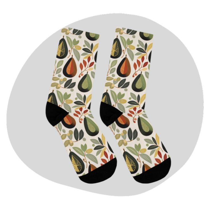 Chaussettes écolo - Motif tropical abstrait - rose zombie