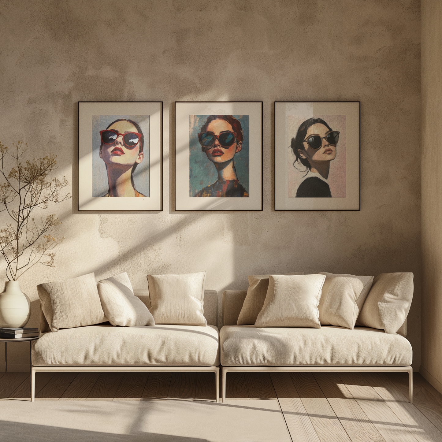 Poster imprimé style peinture d'une jeune femme