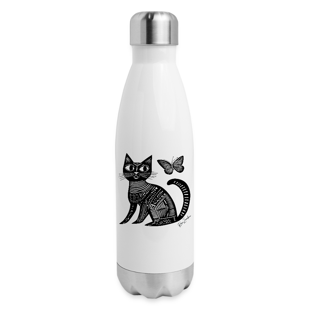 Insulated Stainless Steel Water Bottle - white