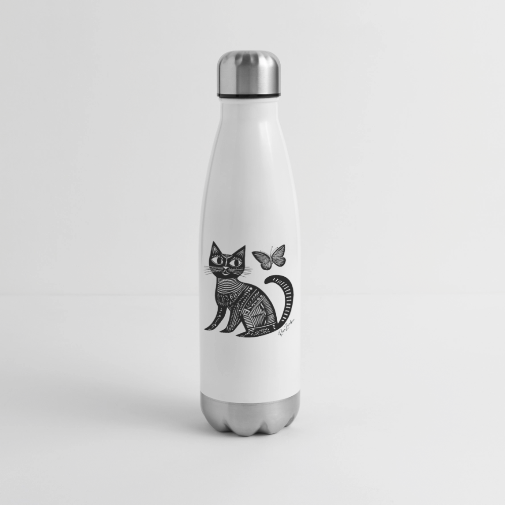 Insulated Stainless Steel Water Bottle - white