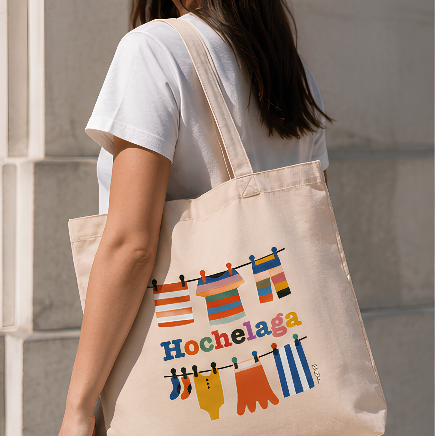 Sac tote coton bio — Corde à linge, Hochelaga Montréal