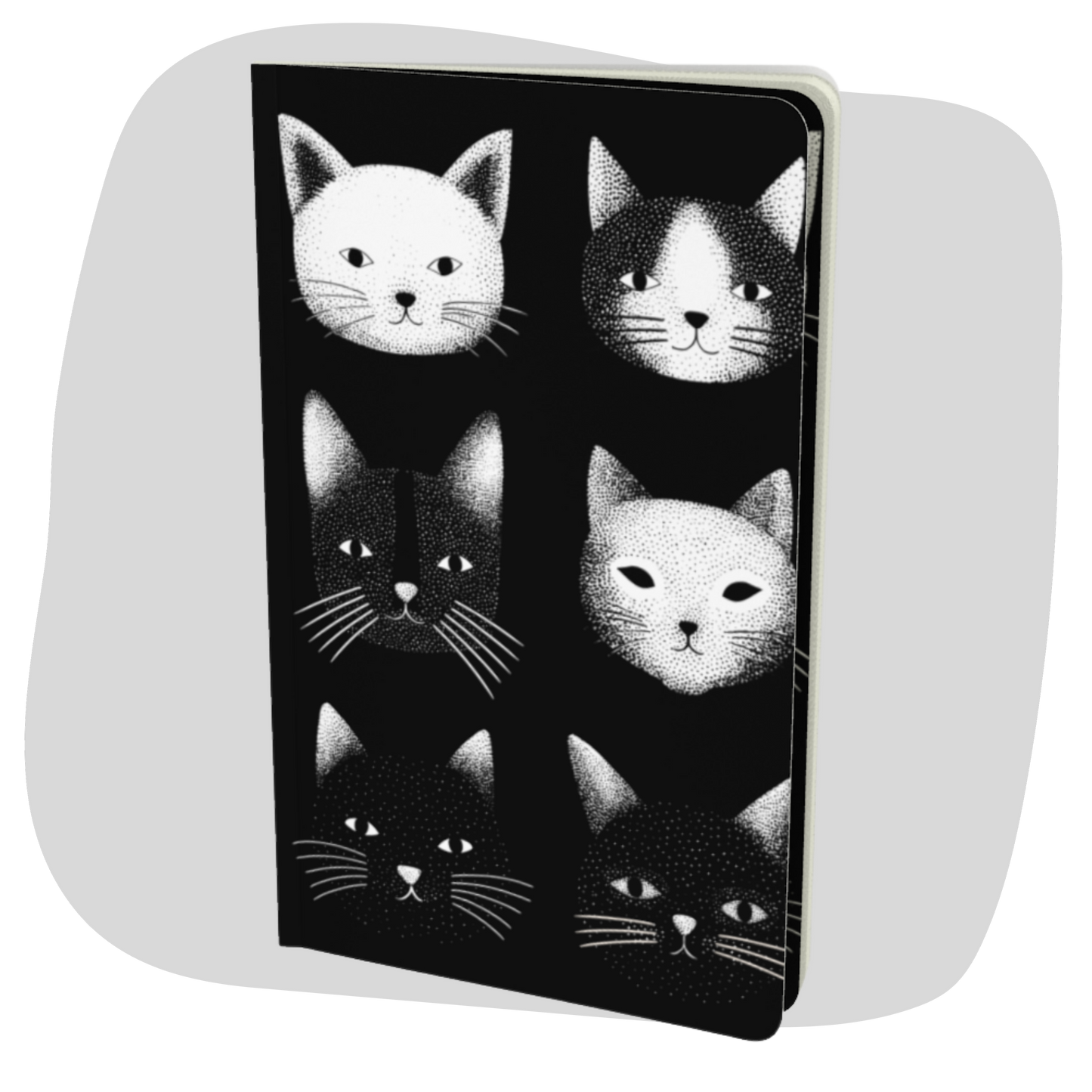 Carnet écoresponsable – Petit – Design chats noir et blanc