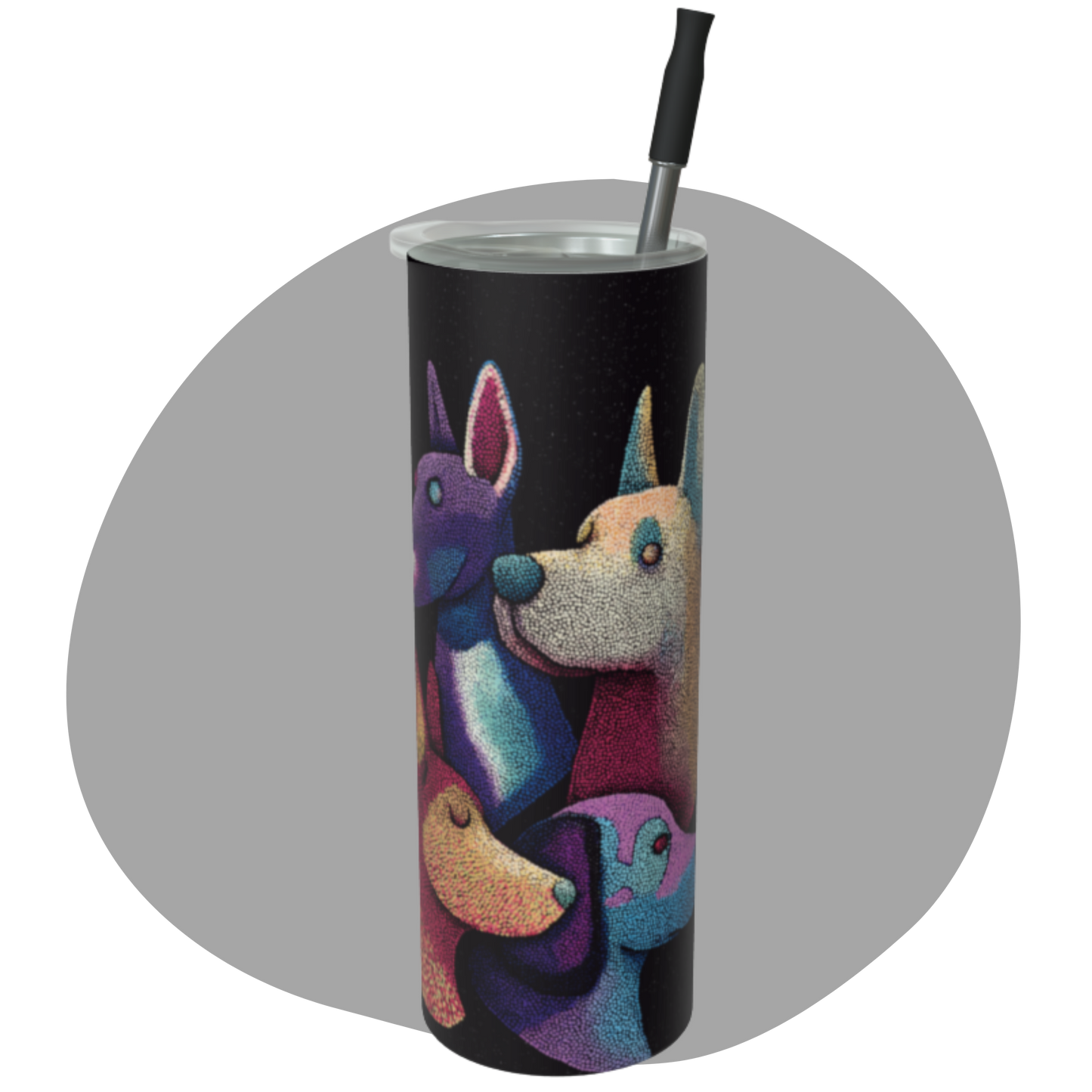 Travel insulated cup stainless steel dogs