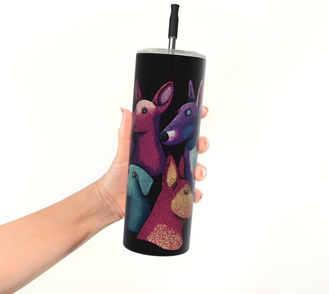 Travel insulated cup stainless steel dogs