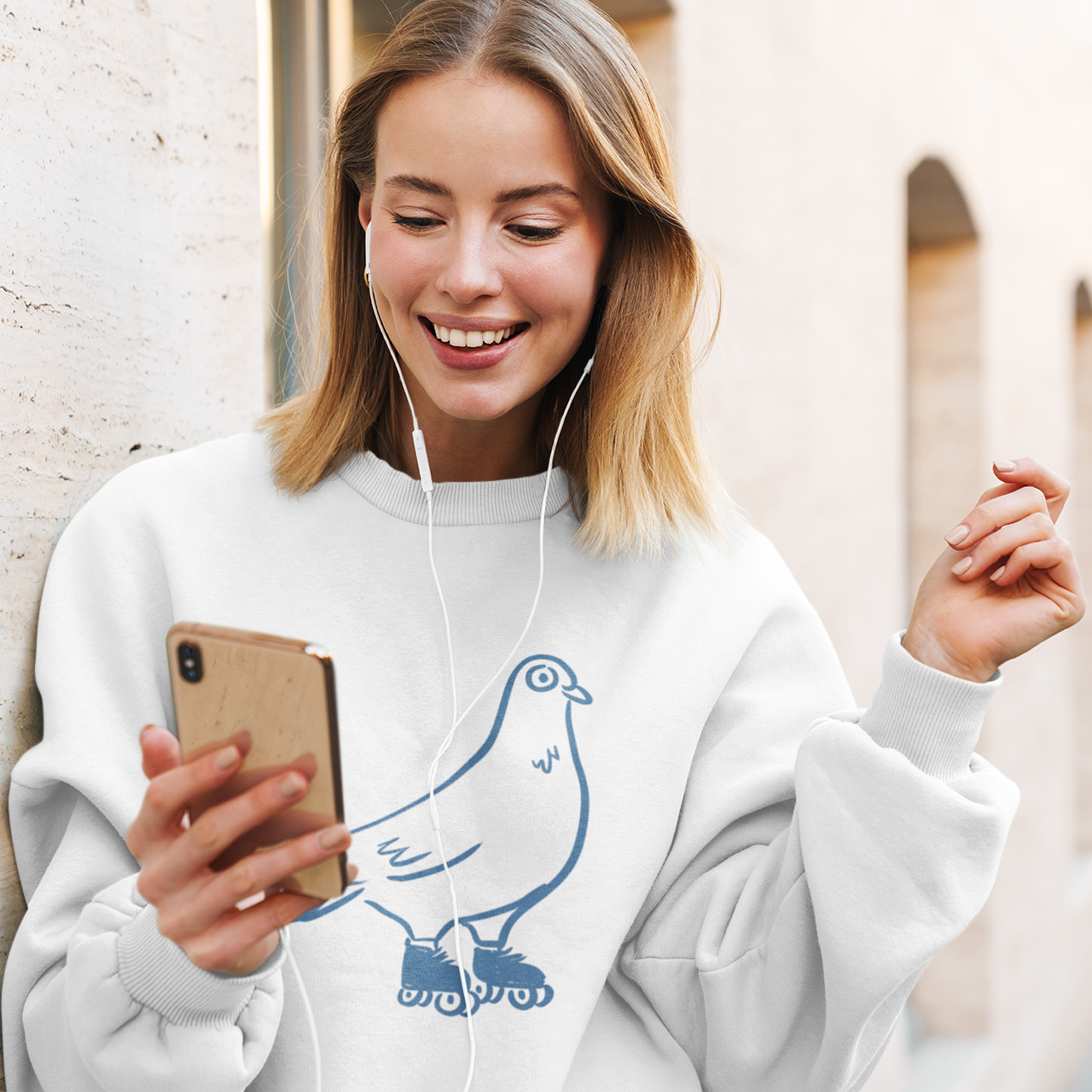 Pull tout confort oversize en coton bio – Pigeon à roulettes